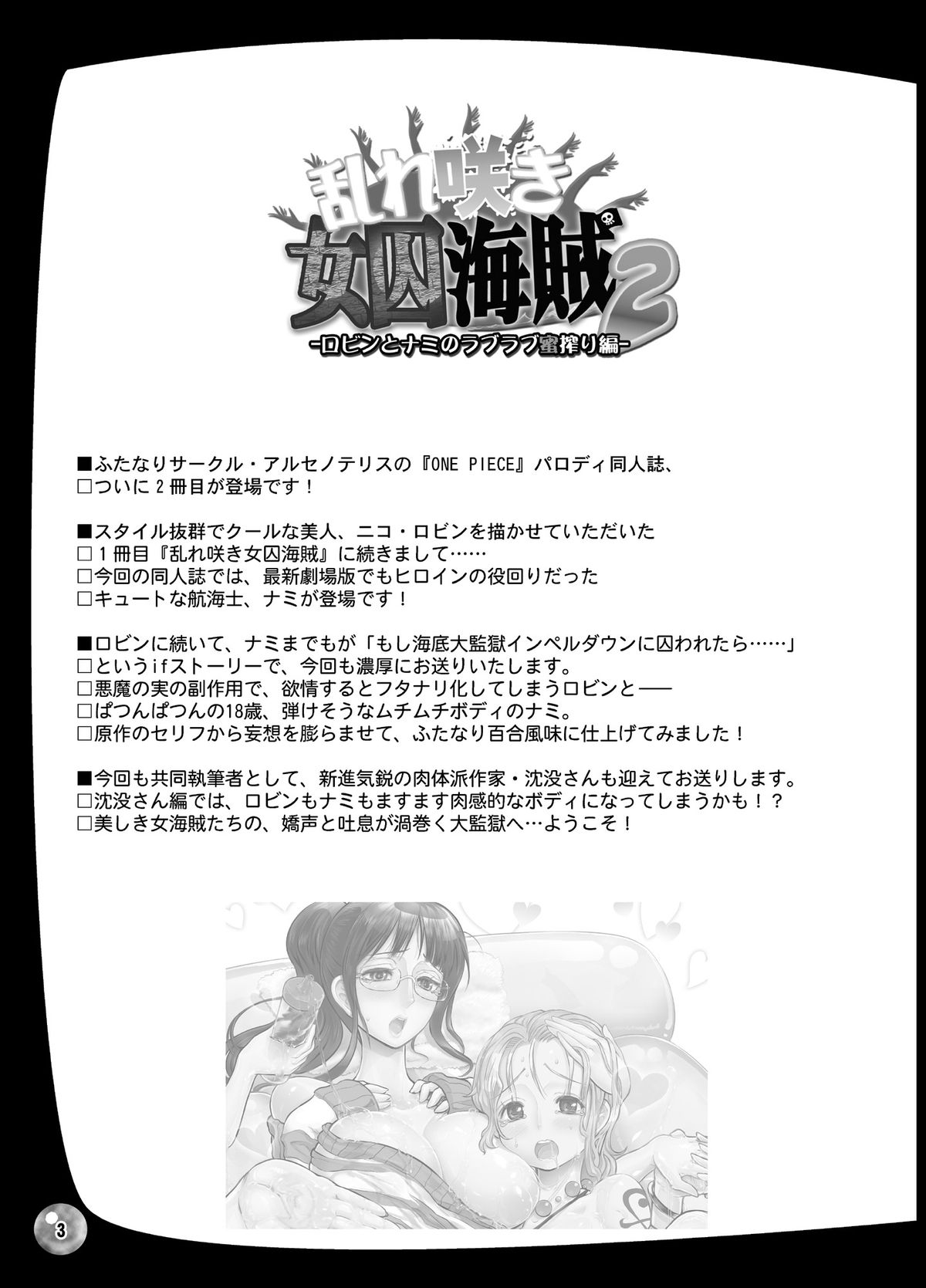 Midarezaki Joshuu Kaizoku 2 -Robin to Nami no Love Love Mitsu Shibori hen- page 3 full