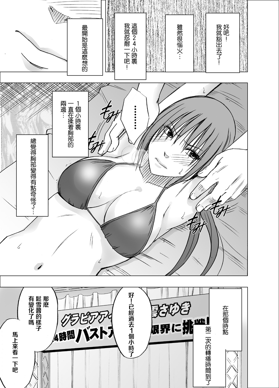 24-jikan Taikyuu Ero Massage -Namahousou no Net Televi de Hamerateta Kyonyuu Idol- page 9 full