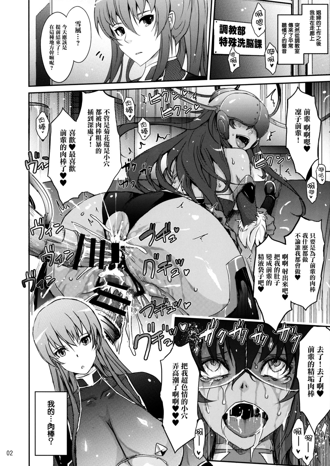 Taimanin Yukikaze ga Rei no Sennou Souchi o Rinko Senpai ni Arekore Suru VR Machine ni Makaizou Shita Kekka ga Kore de Aru. page 2 full