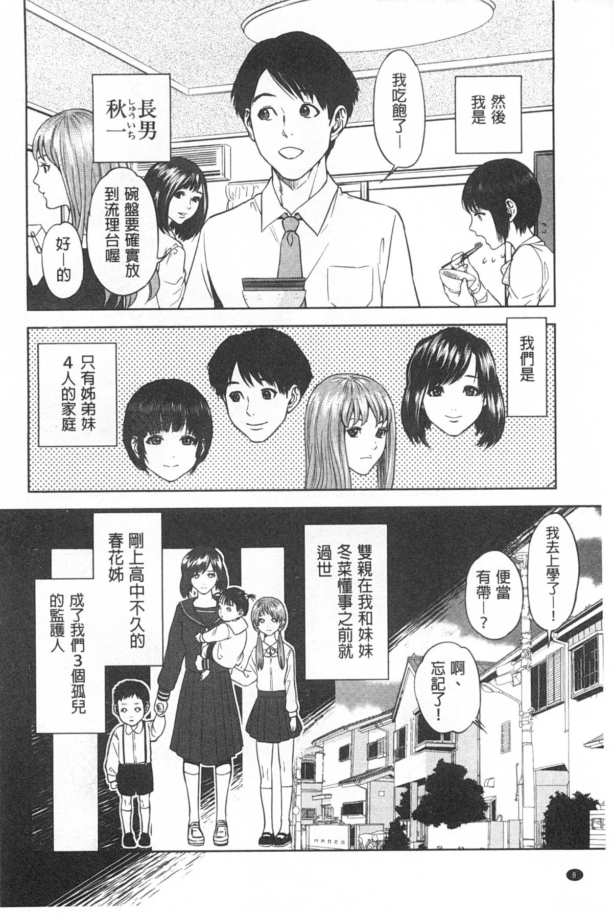 Boku-tachi no Kinki | 姊弟妹間的禁忌 page 9 full