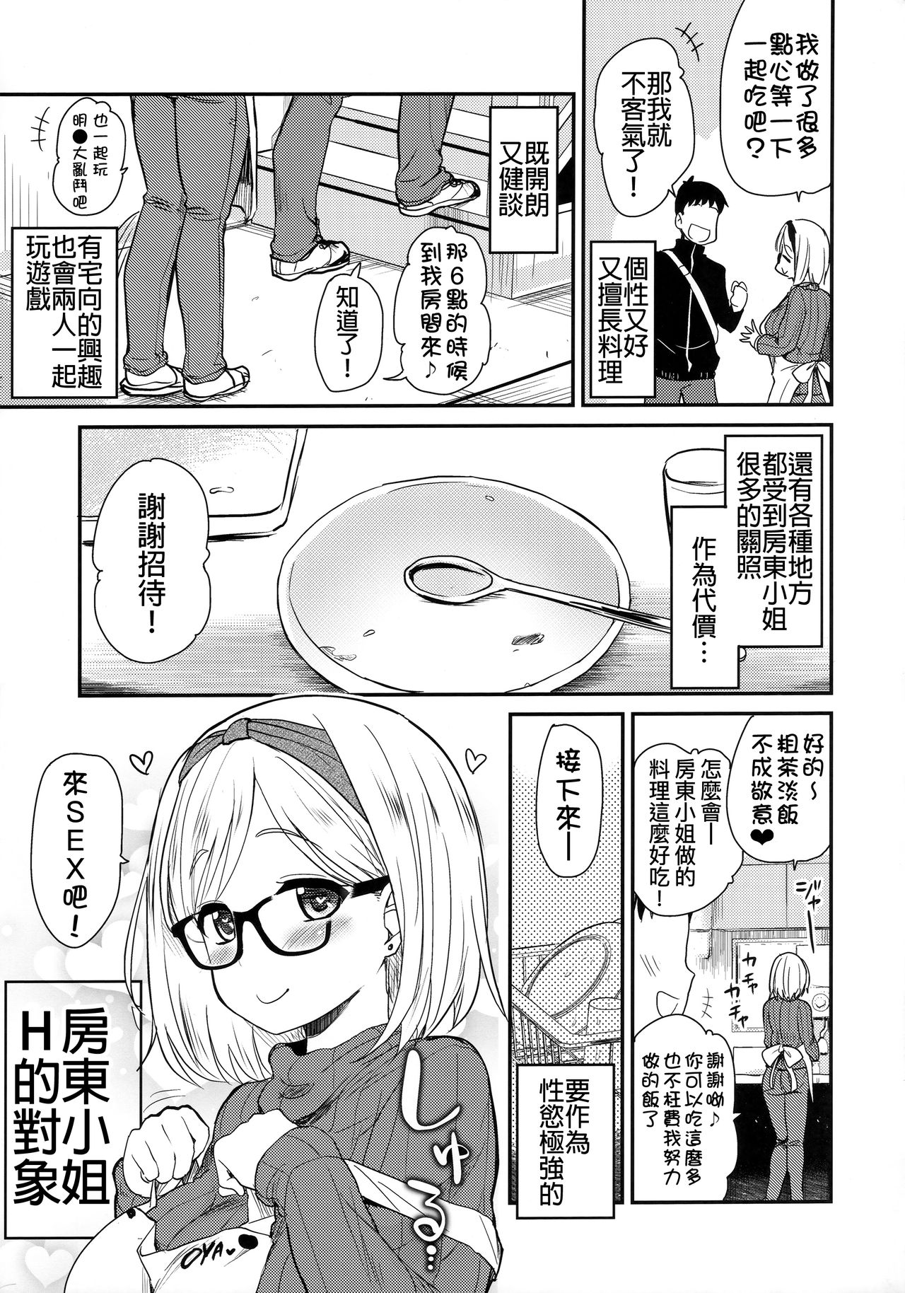 Uchi no Apart no Ooya-san wa Seiyoku ga Tsuyosugite Komatteiru node, Yoku Yoru no Aite o Shiteagete imasu. page 4 full