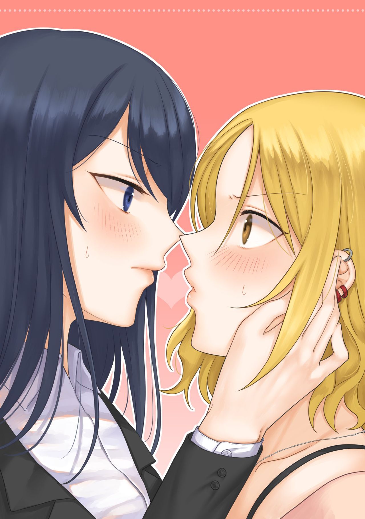 1RT de Nakawarui Nonke Joshi-tachi ga 1-byou Kiss suru Series - Sex suru no!? | 1个转发让关系不好的异性恋少女们接吻1秒系列-要做吗!? page 2 full