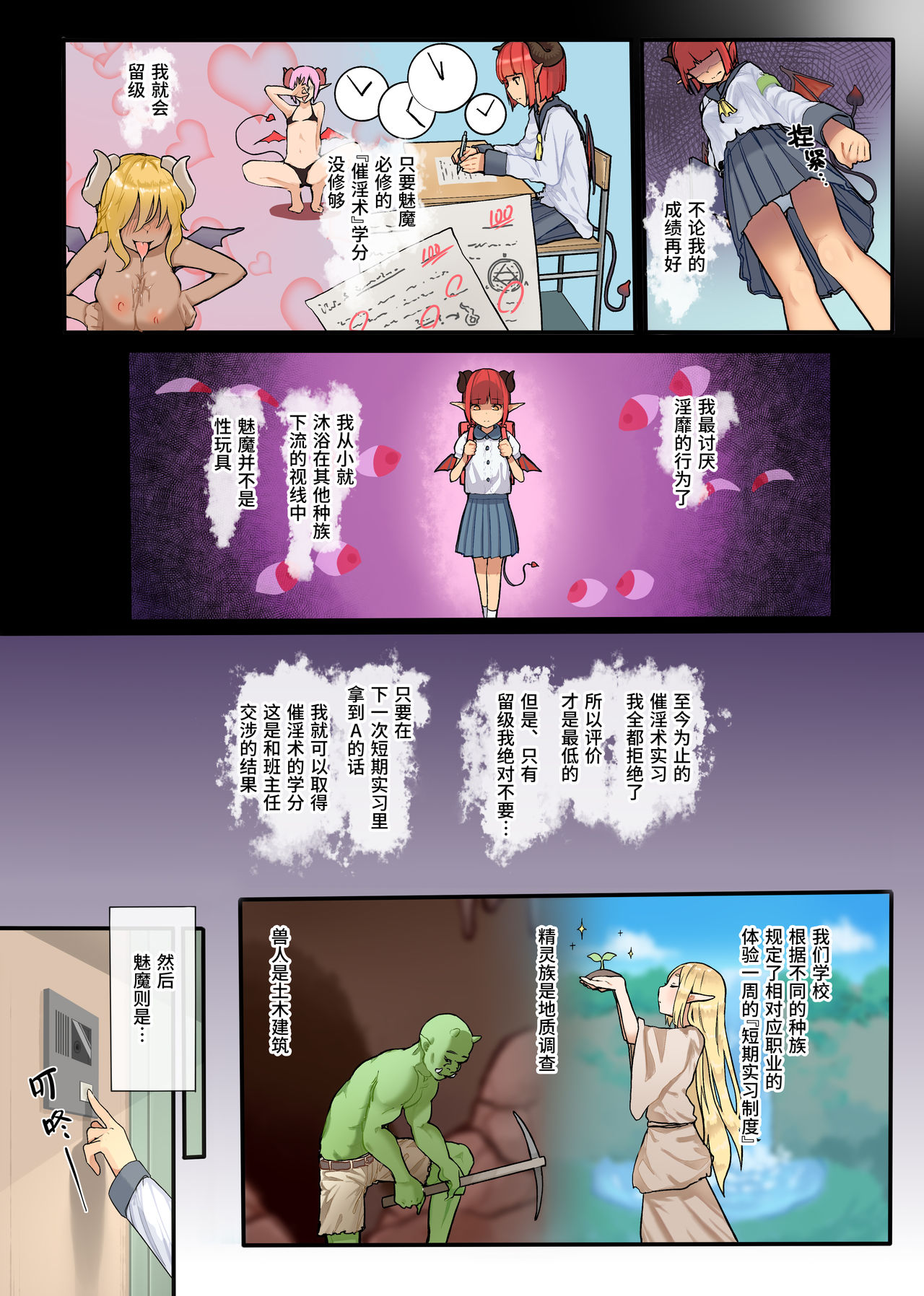 Keppeki Fuukiiin Succubus no Internship ～1 Shuukan Micchiri ♥ Kyousei Houshi Katsudou ~ page 7 full