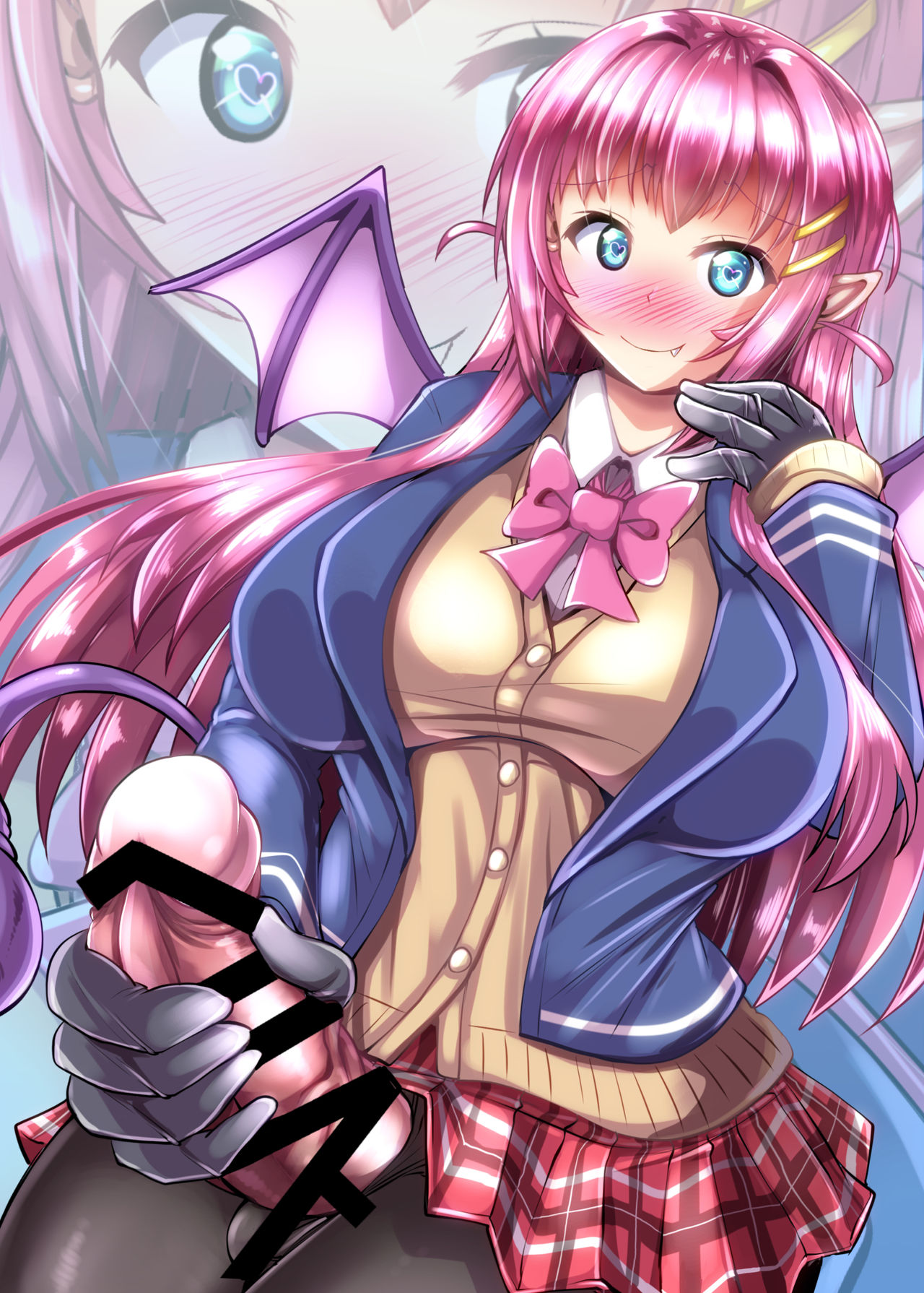 Futanari Kuro Tights no Succubus JK ni Oshiri Horaretai page 3 full