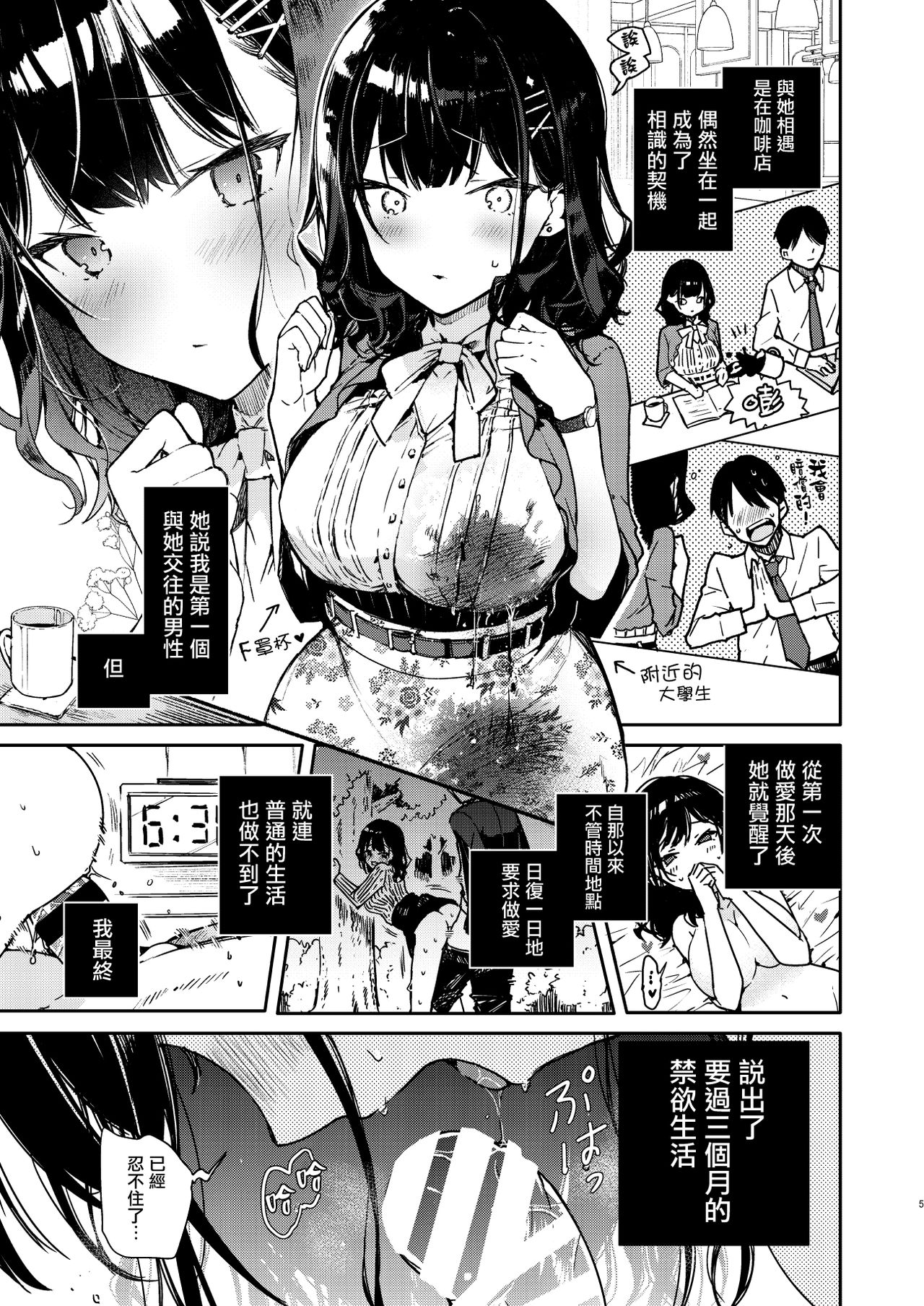 Seiyoku Tsuyome na Kanojo to Kinyoku Kaikin Renzoku Shasei Ecchi page 6 full