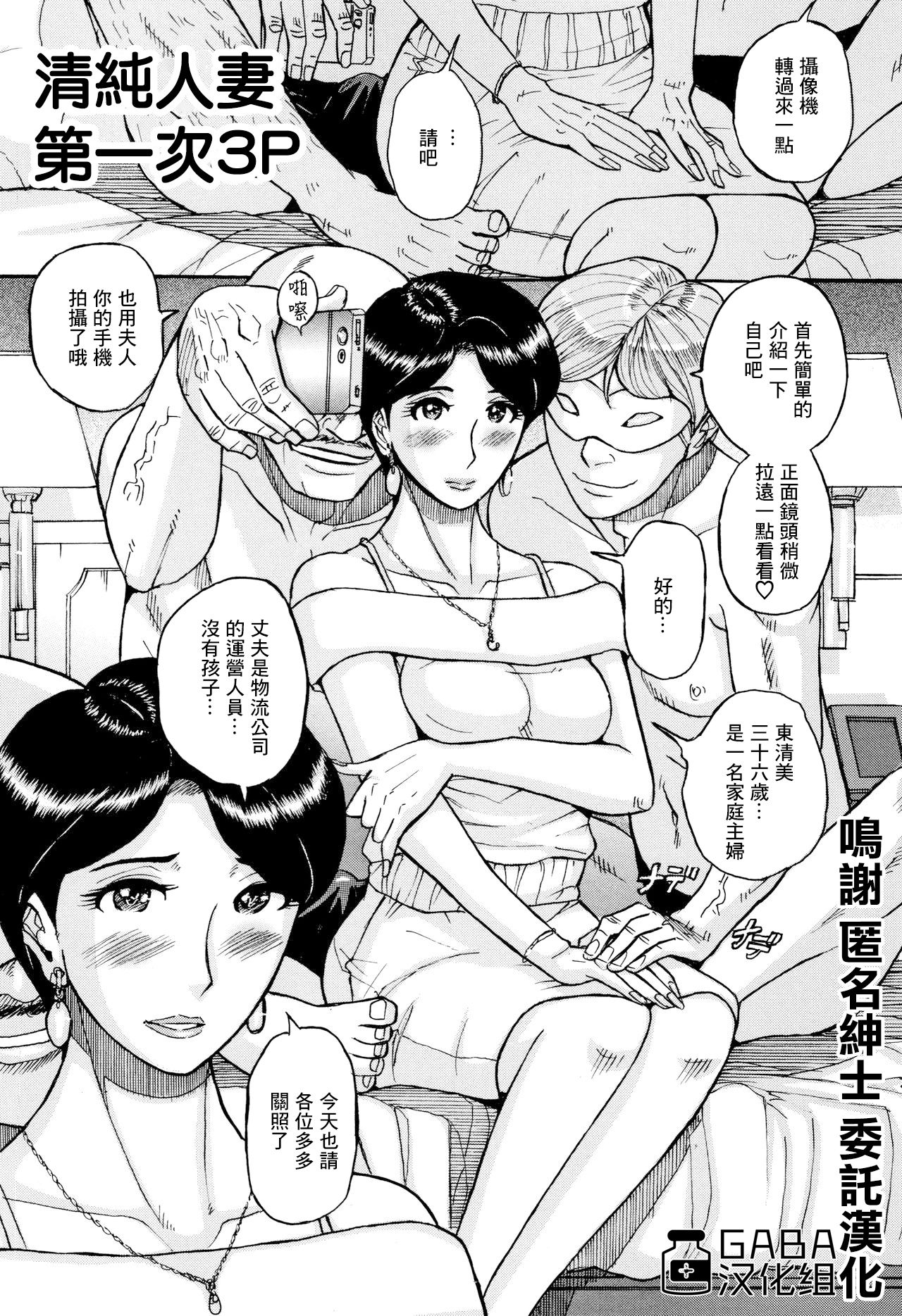 Seiso na Hitozuma Hajimete no 3P | 清纯人妻的第一次3p page 1 full