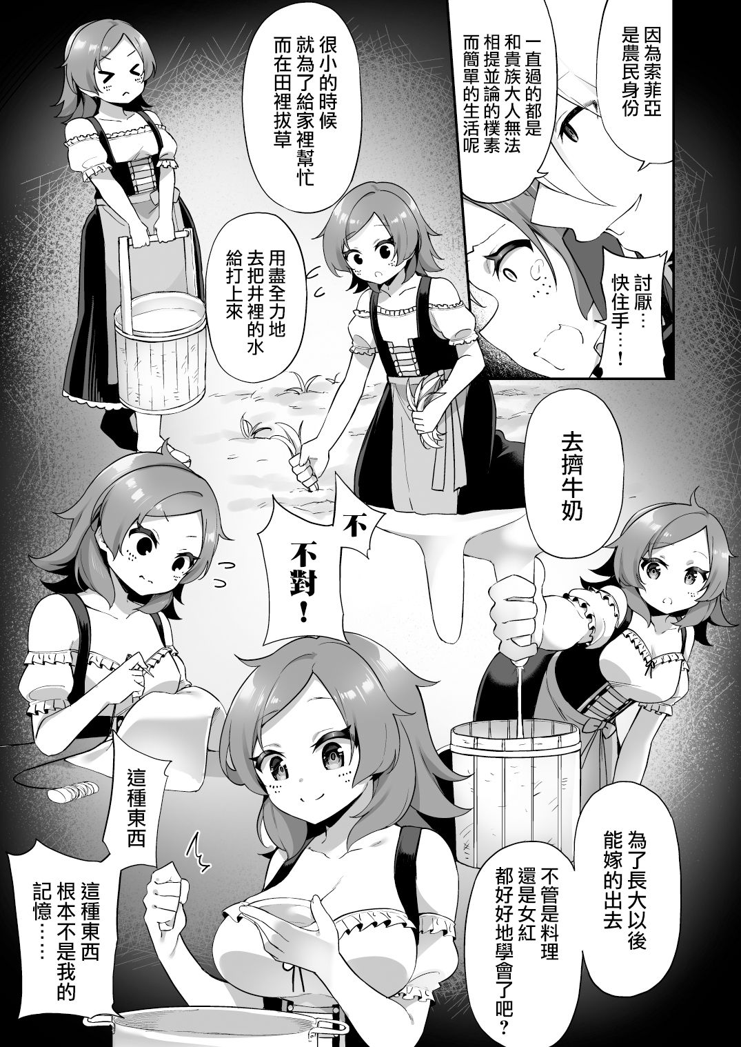Kuni de Ichiban no Kizoku ga Noumin Musume ni Kaihen Sarechau Ohanashi | 头等贵族被变成了农家女儿的故事 page 8 full