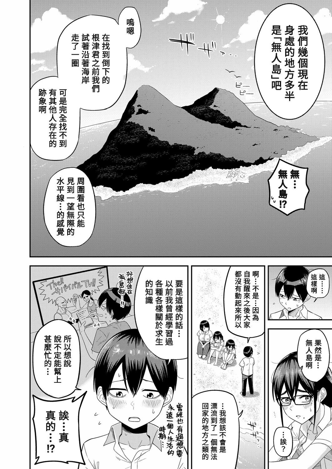 Mujintou de, SEX ni Kyoumishinshin na Dosukebe Inkya Joshi-tachi to Harem Life page 4 full