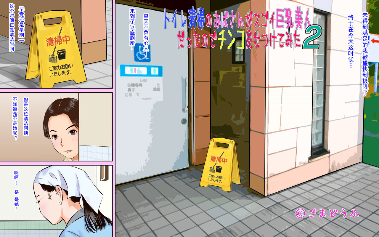 Toilet Seisou no Obasan ga Sugoi Kyonyuu Bijin Datta node Chinko Misetsukete Mita2 page 4 full