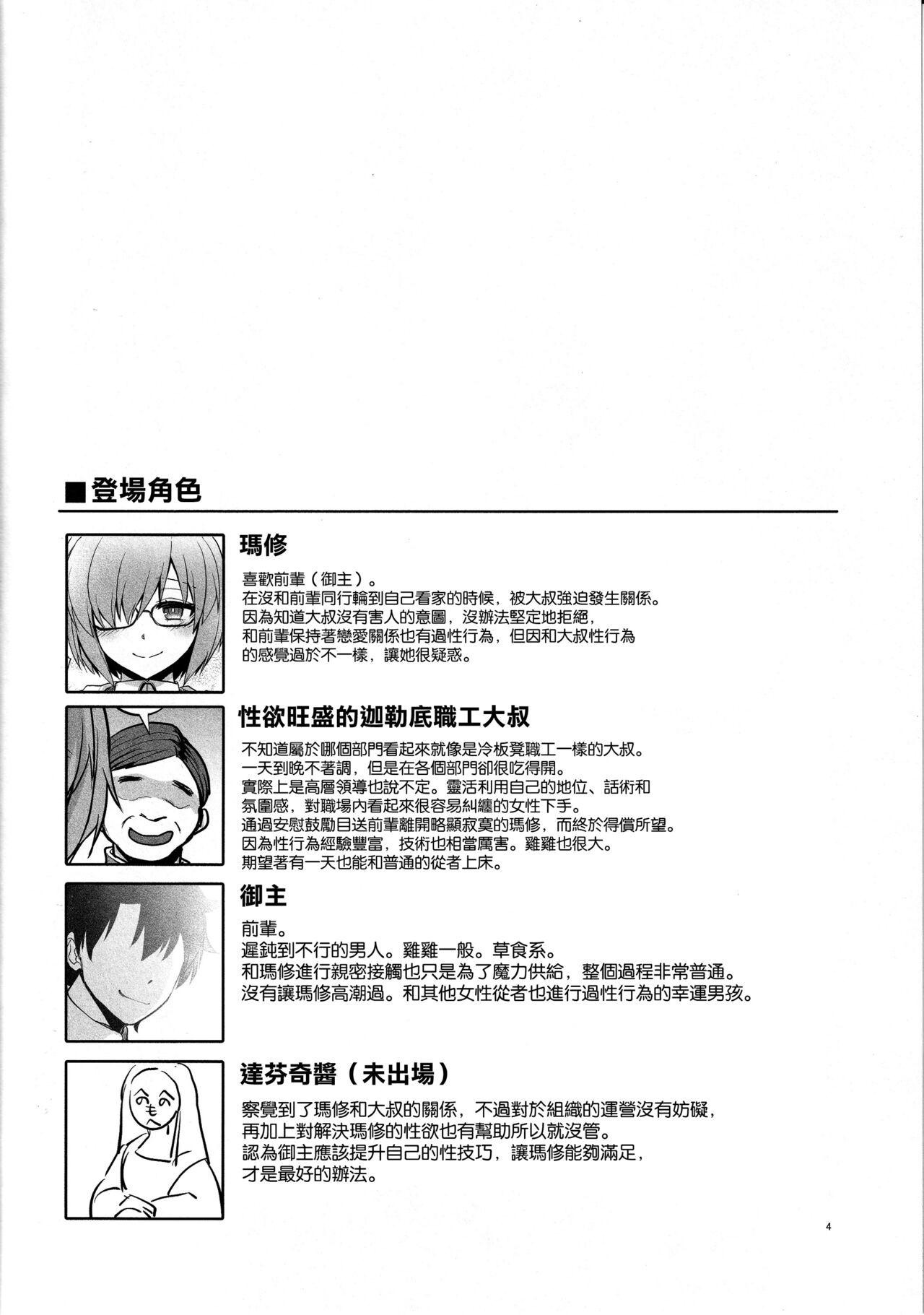 Senpai ga Rayshift Chuu Dake Kankei o Sematte Kuru Seiyoku Ousei na Chaldea Shokuin Oji-san to Mash page 4 full