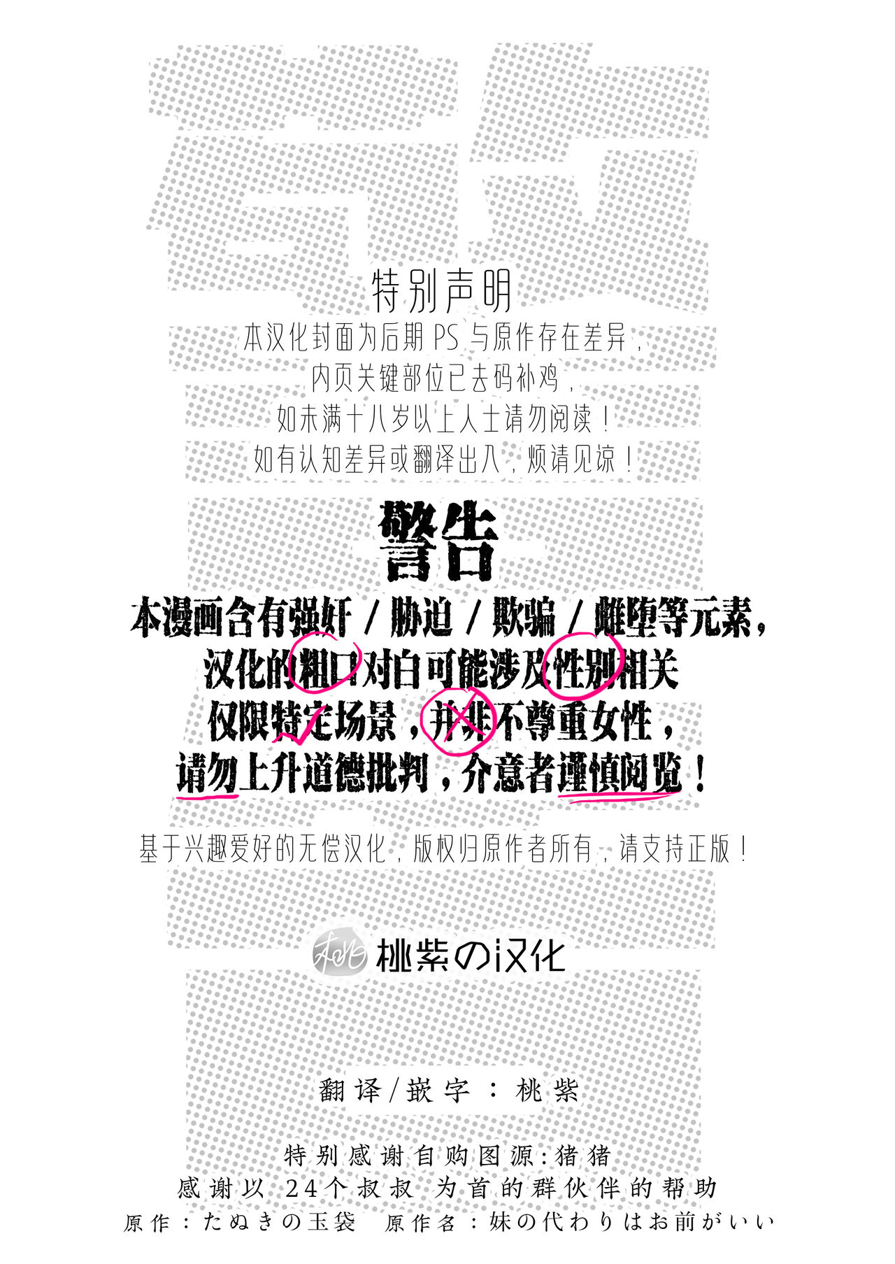 Imouto no Kawari wa Omae ga Ii | 那就代替你妹妹被我操吧 page 2 full