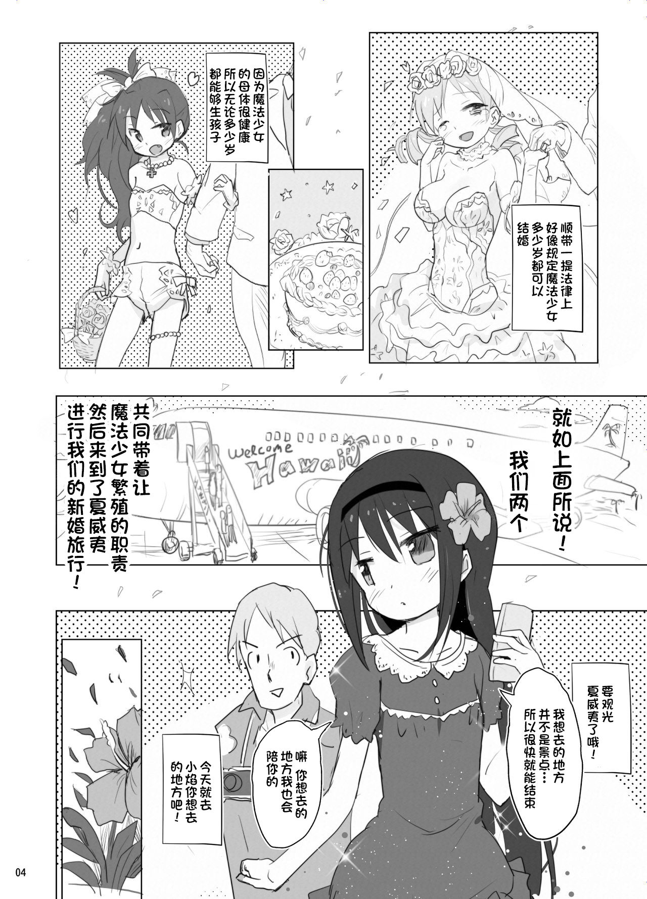 Anata no Koto ga Daisuki na Homura-chan to Iku Shuudan Roshutsu Shinkon Ryokou Hawaii!! page 4 full