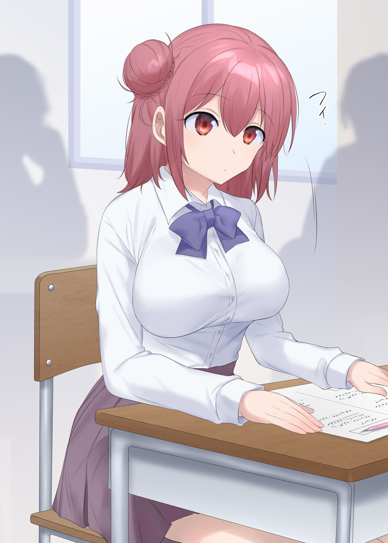 Test-chuu ni Hyoui Sareta Onnanoko no Onanie page 6 full