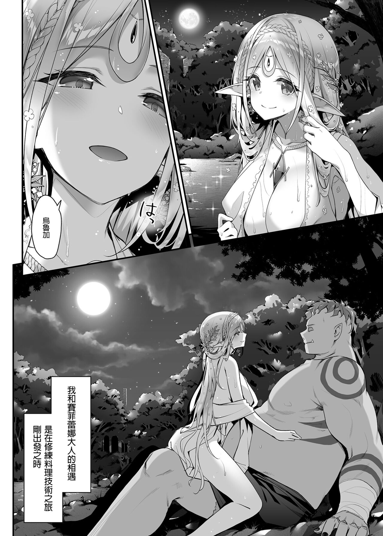 Midara na Elf-san wa Orc-kun ga Osuki | 淫靡的精靈深愛著獸人君 page 3 full