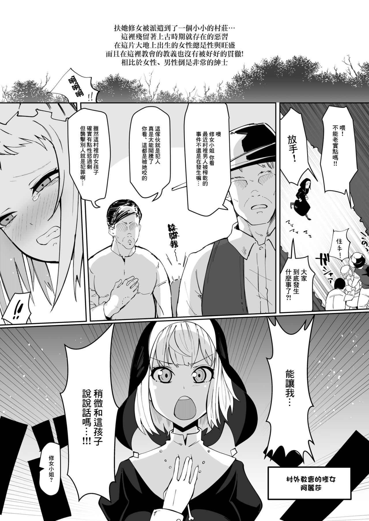 Futanari Sister Hajimete no Sekkyou | 扶她聖女 第一次的說教 page 2 full