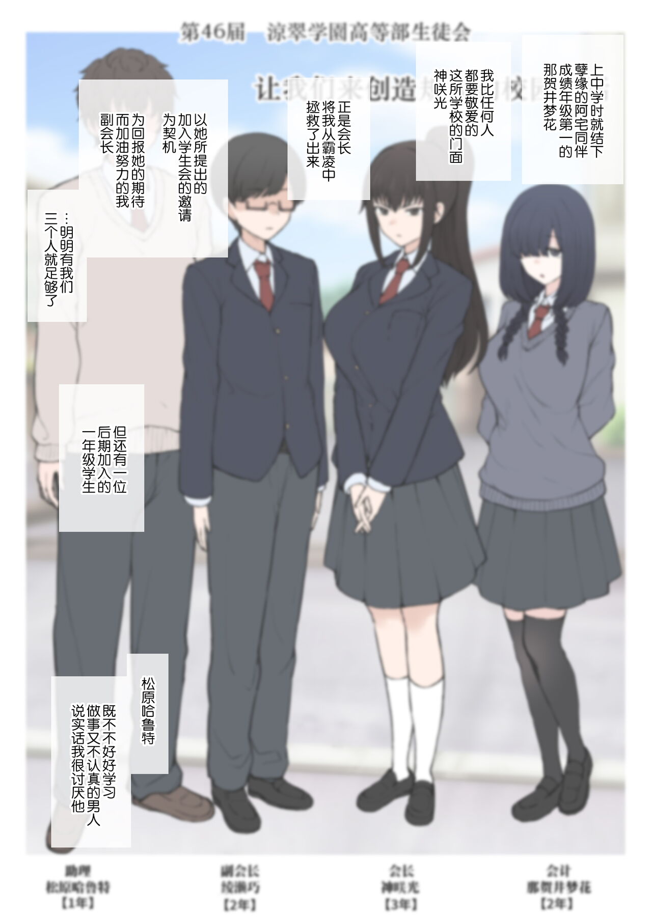 Yarichin Shinnyuusei ni Ura de Jiwajiwa to Hakaisarete Iku Boku no Shiawase na Seitokai Life page 2 full