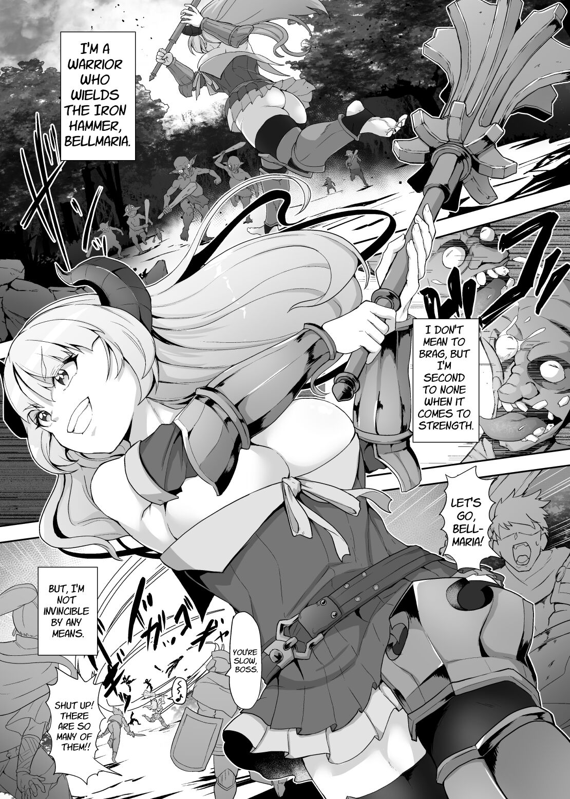 Tettsui no Onna Senshi, Mamono ni Makete Okasareru Mousou o Kojirase Shinu yori Hidoi Me ni Au | The Hammer-wielding Warrior's Fate page 2 full