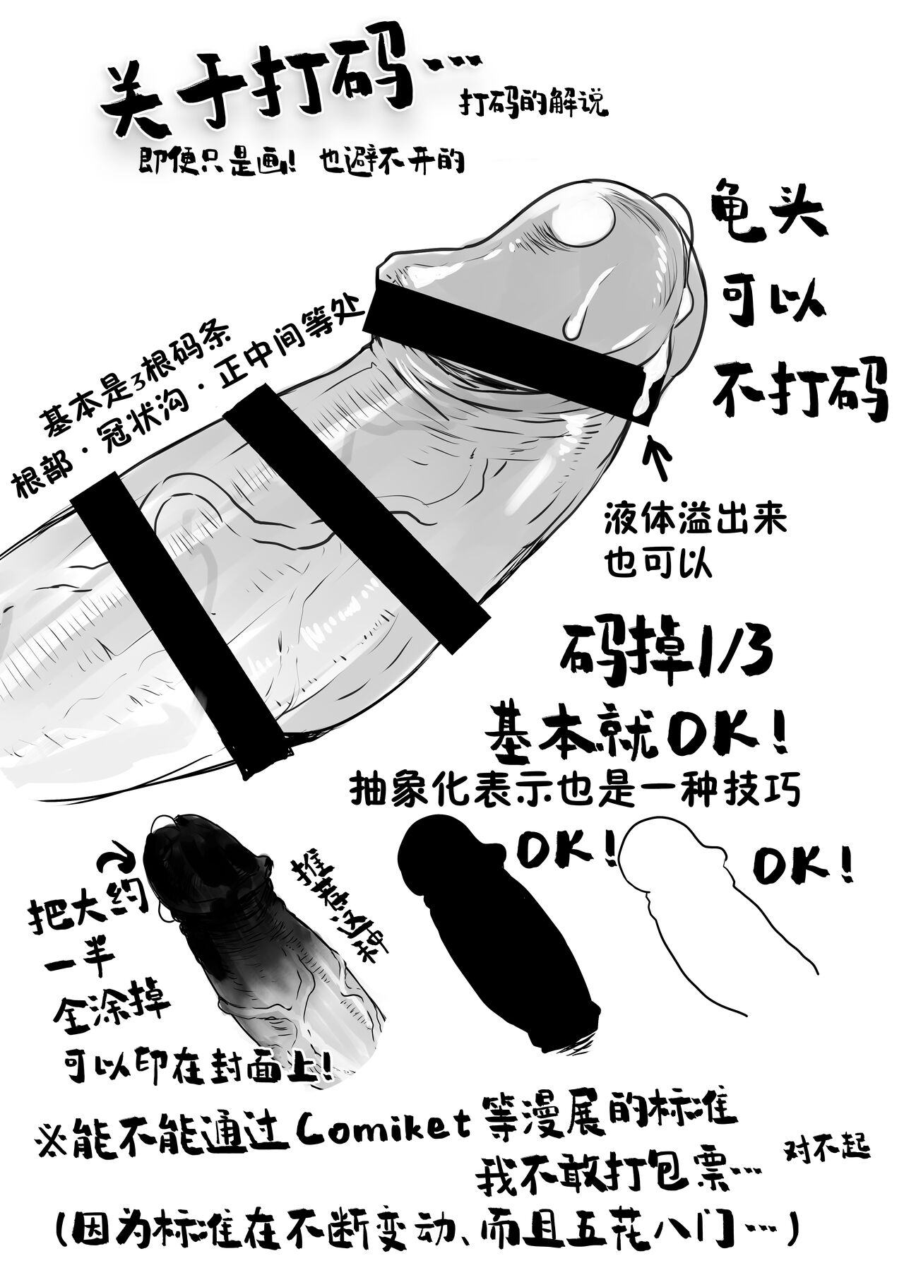 Chinpo no Egakikata to Keshi no Irekata | 男根的绘制方法与打码的方法 page 8 full