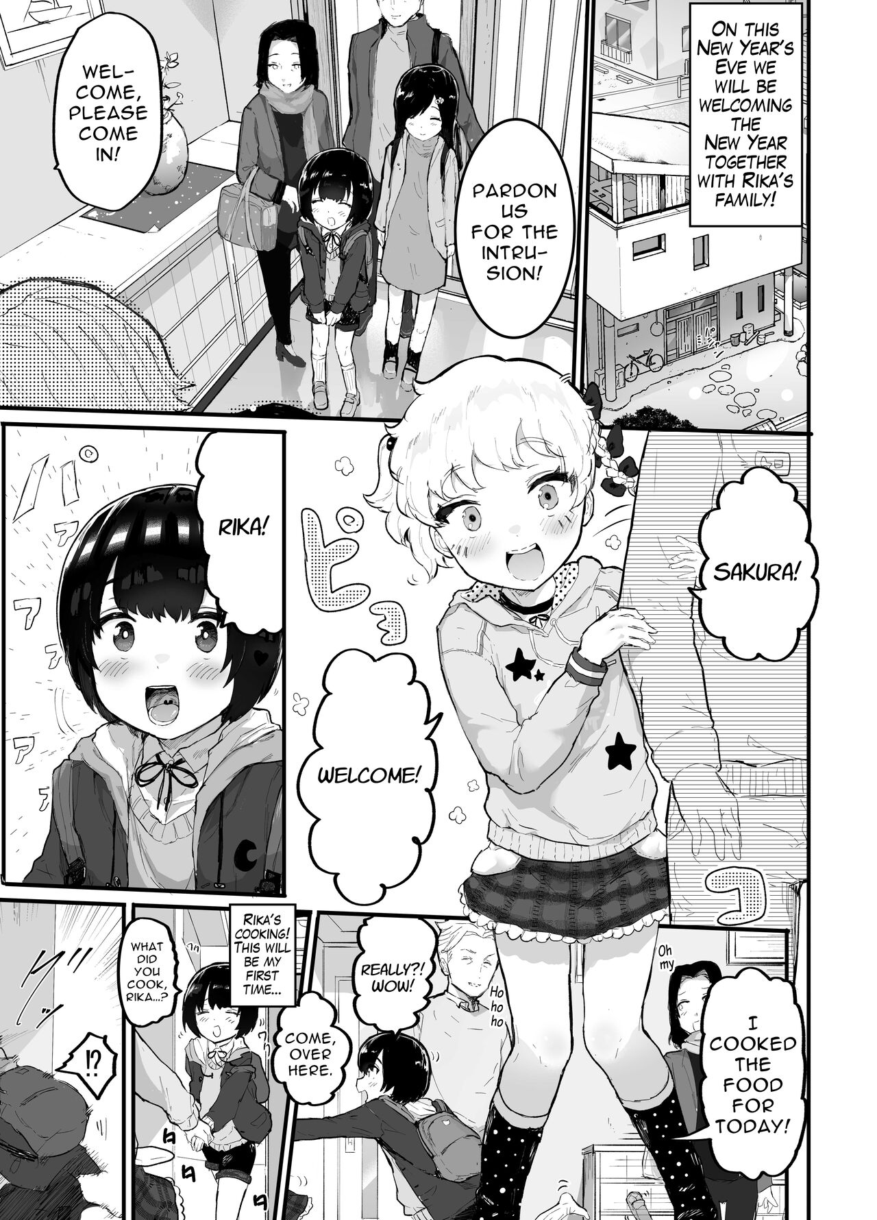 Oomisoka ni Omanko 108-kai Tsuku dake no Hon ~Oppai Misete Gaiden~ | New Year's Eve 108 x Pussy Pounding ~Show Me Your Tits Side Story~ page 1 full