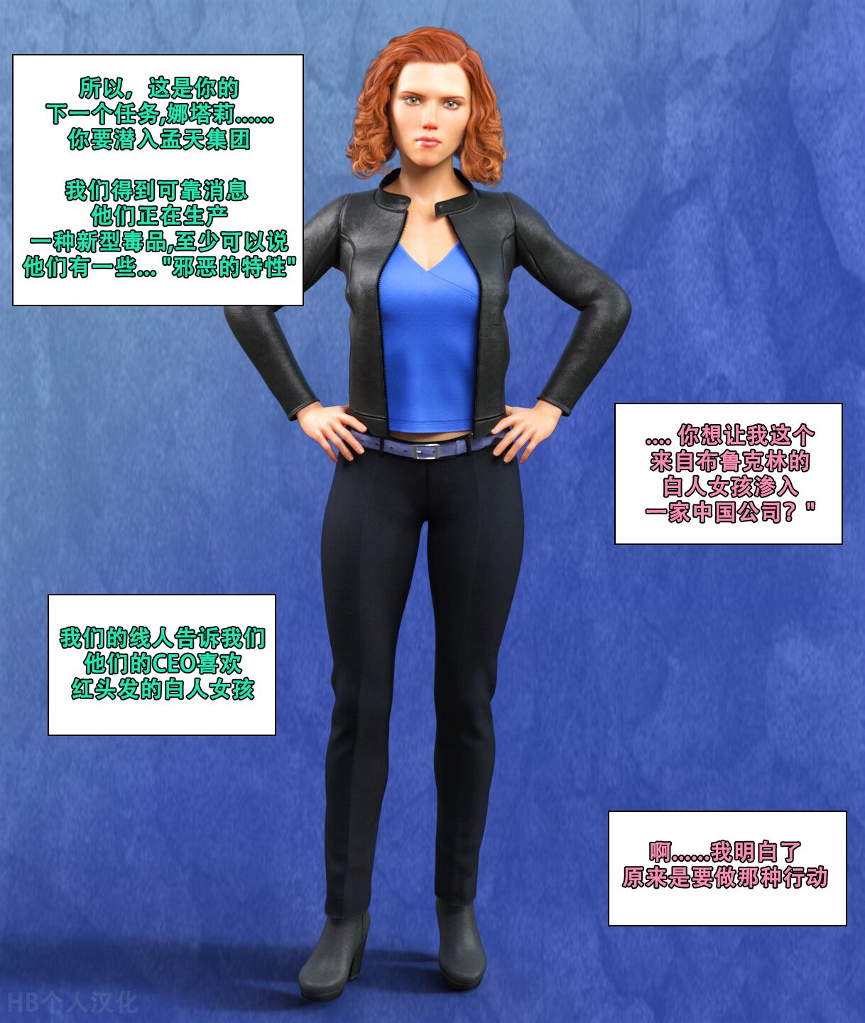 恶堕女特工 BIMBO序列 BIMBOFICATION SEQUENCE （HB个人翻译） page 1 full