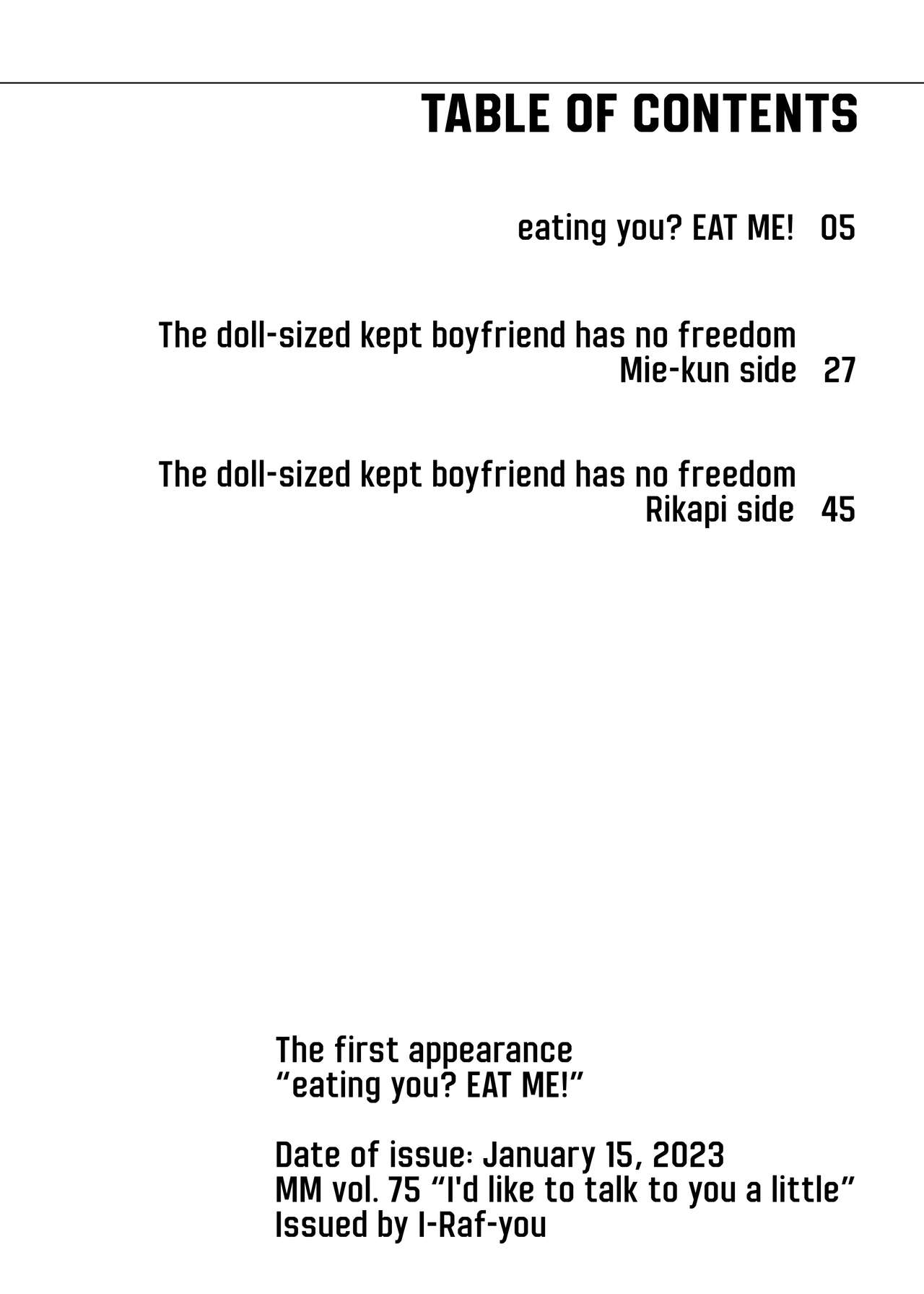 Ningyou Size no Himo Kareshi ni wa Jiyuu ga Nai | The doll-sized kept boyfriend has no freedom page 4 full