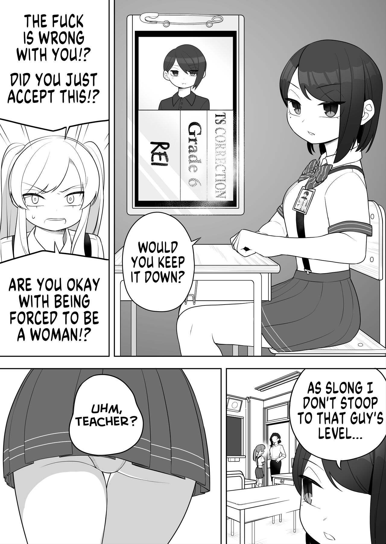Kyousei Gimukyouiku! TS Ecchi na Onnanoko Kunrenkou! | Correction and Duty Education! Training School for Lewd TS Girls! page 4 full