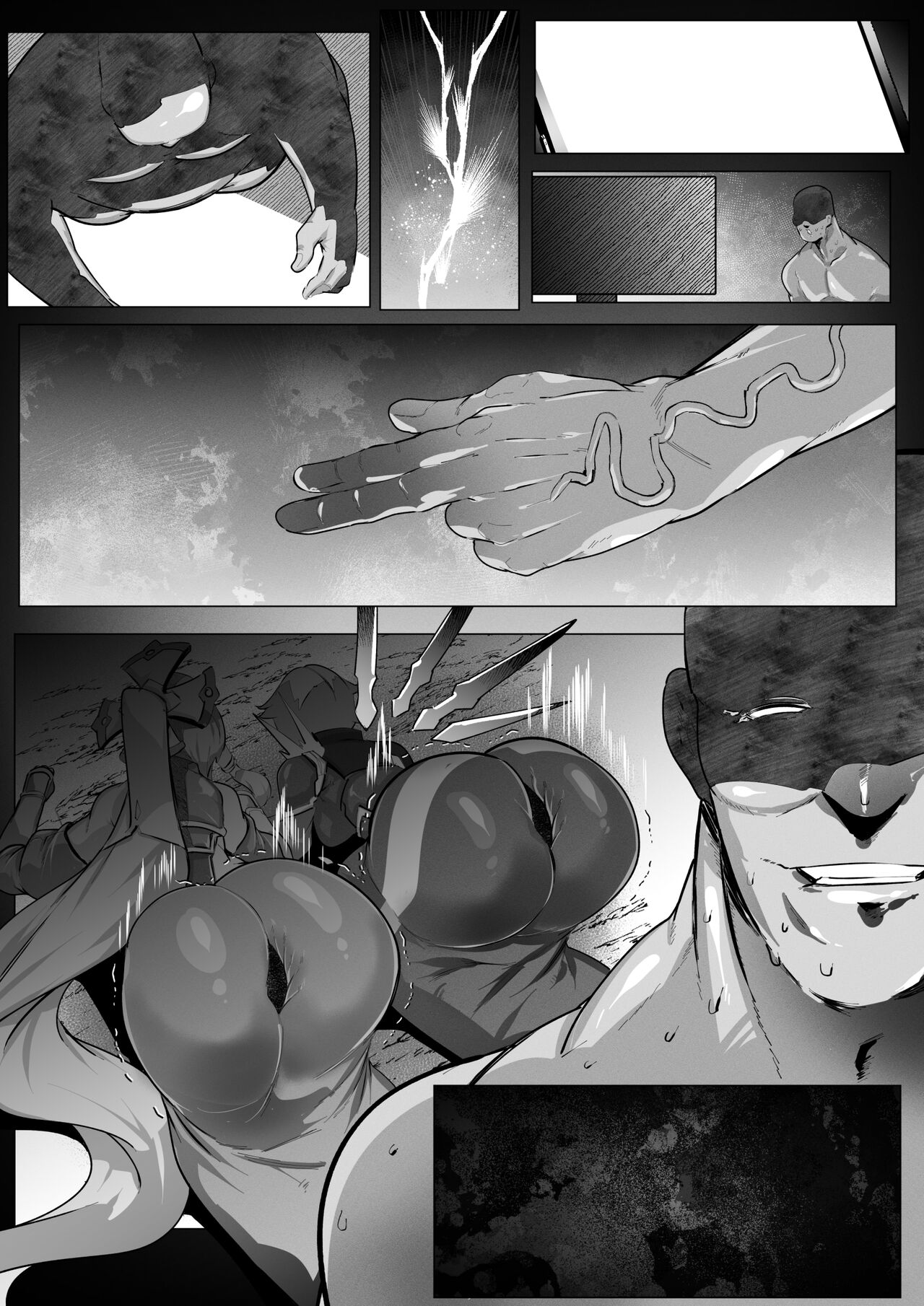 SAOアスナ、リーファ、シノンがおじさんにカンチョーされる話 page 9 full