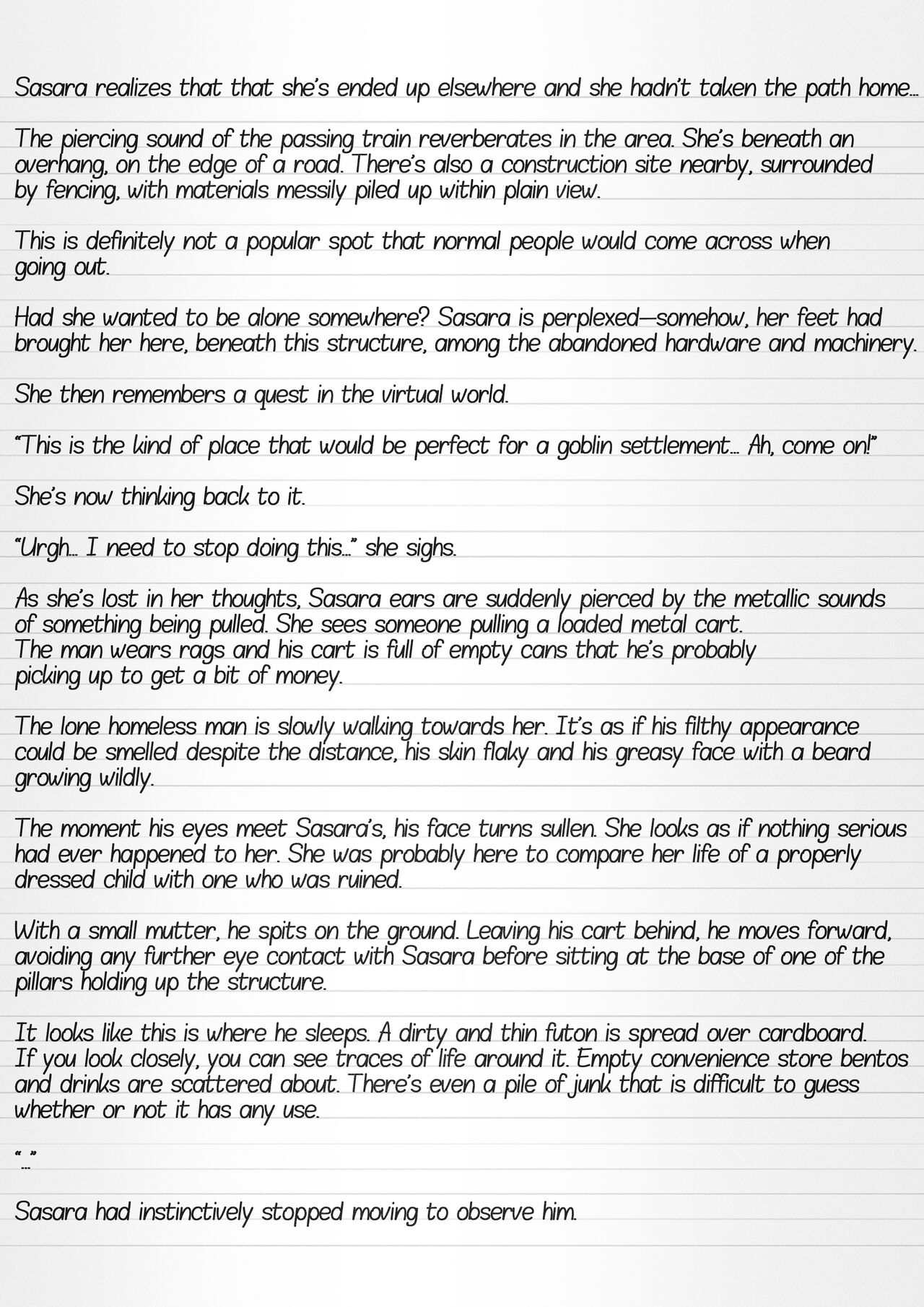 Misuke's Short Stories 12 - Sasara & The Homeless page 3 full