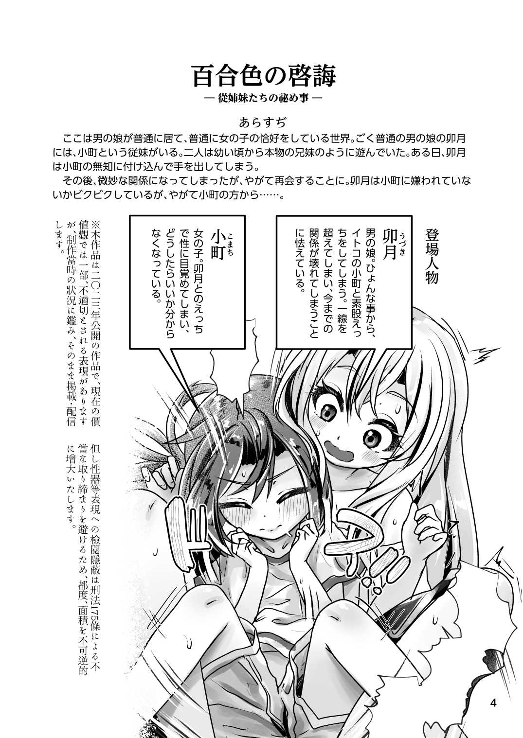 イトコのヒメゴト 2 ――エッチしたい男の娘と エッチを知らない女の子の 初めてのエッチ―― page 4 full