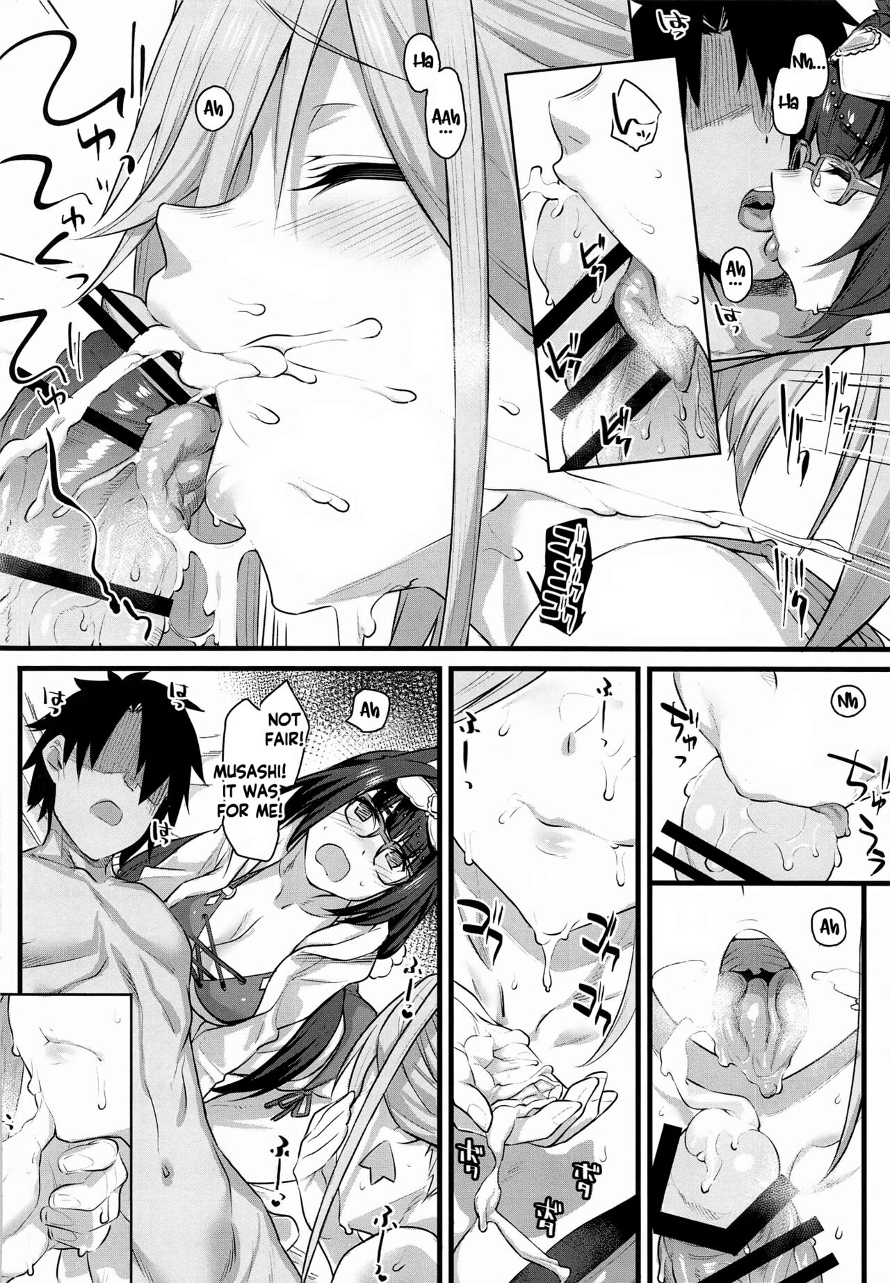 Serva Fes no Genkou Sagyou de Tamatta Master o Musashi-chan to Okkii ga Nuite Kureru Hon. | A book in which Musashi-chan and Batty will help Master get rid of the cum he accumulated during ServantFes page 10 full