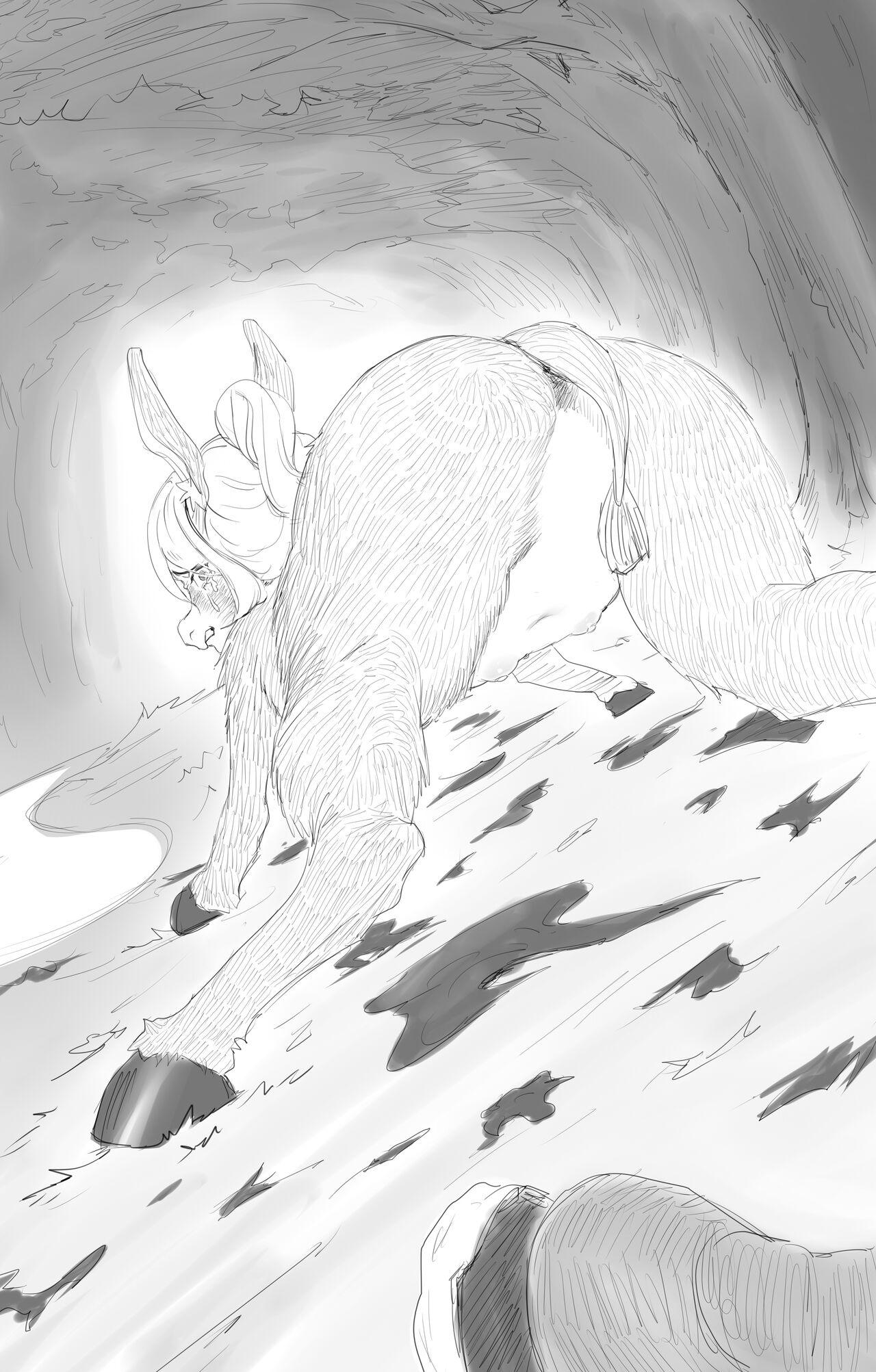 A  female donkey transfur comic page 5 full