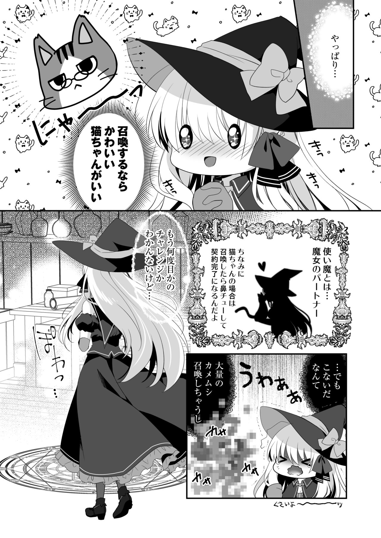 ポンコツ魔女とイジワルな猫。-召喚した使い魔が言うことを聞いてくれません！- page 3 full