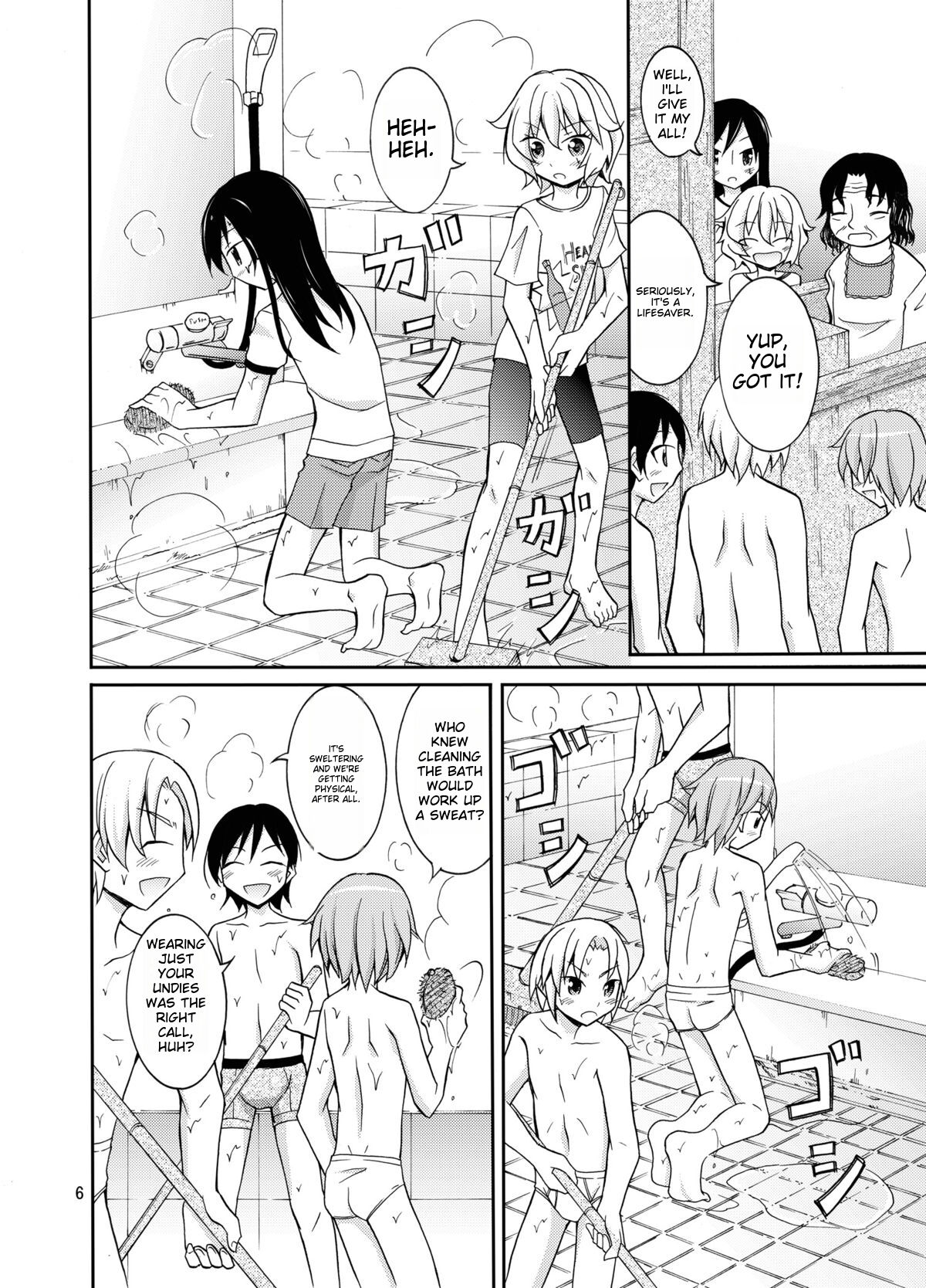 Supponpon de Sentou no Souji | Butt Naked Bathhouse Cleaning page 6 full