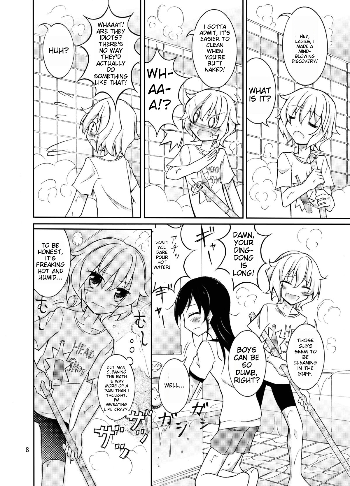 Supponpon de Sentou no Souji | Butt Naked Bathhouse Cleaning page 8 full