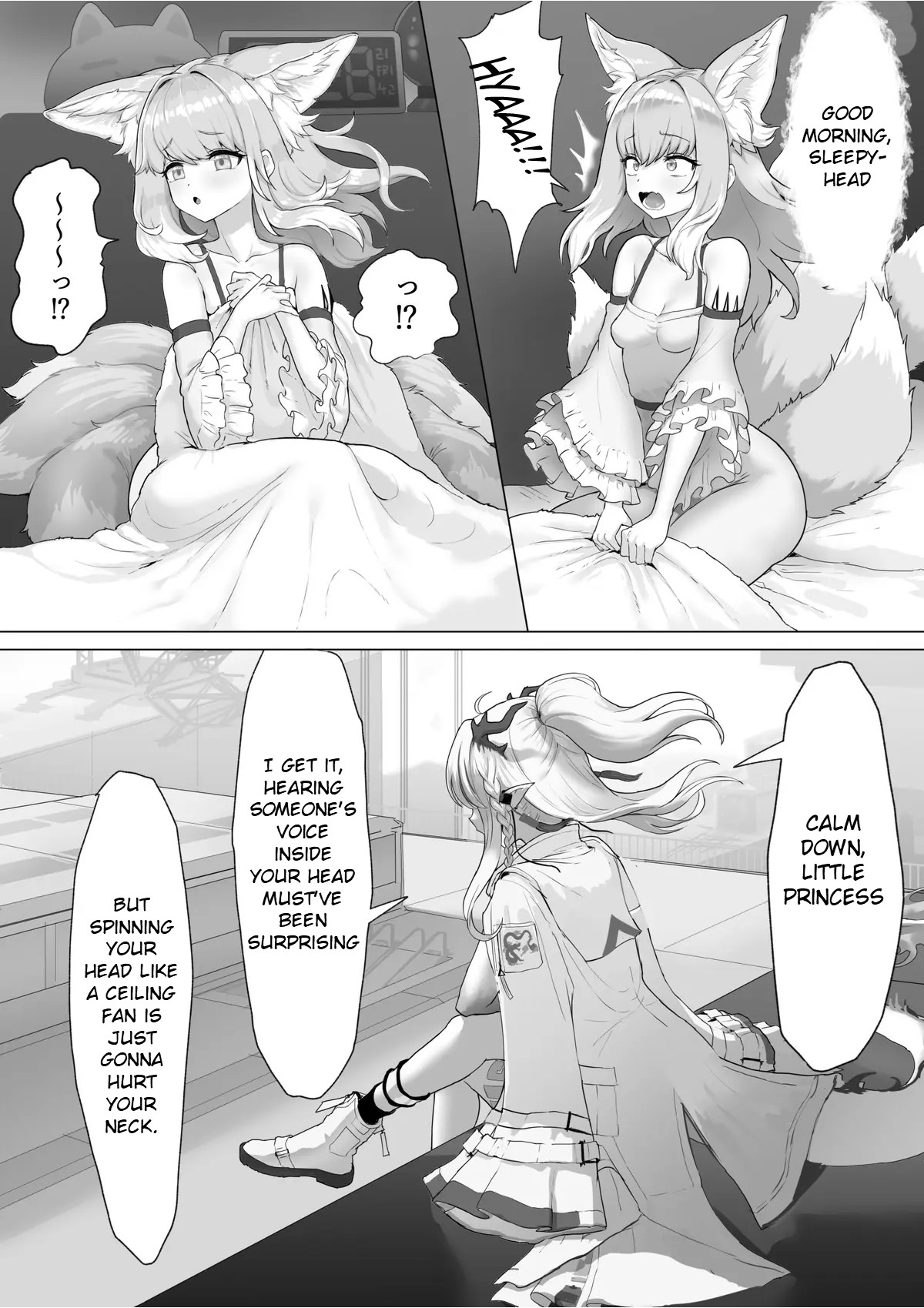 Gotsugou Nouryoku wo Te ni Ireta N*an ga, Rh*des de Mechakucha Suru Hanashi Bangaihen: S*zuran | Nyan who Gained a Convenient Ability Makes a Mess out of Rhodes Island, Extra Edition: Suzuran page 6 full