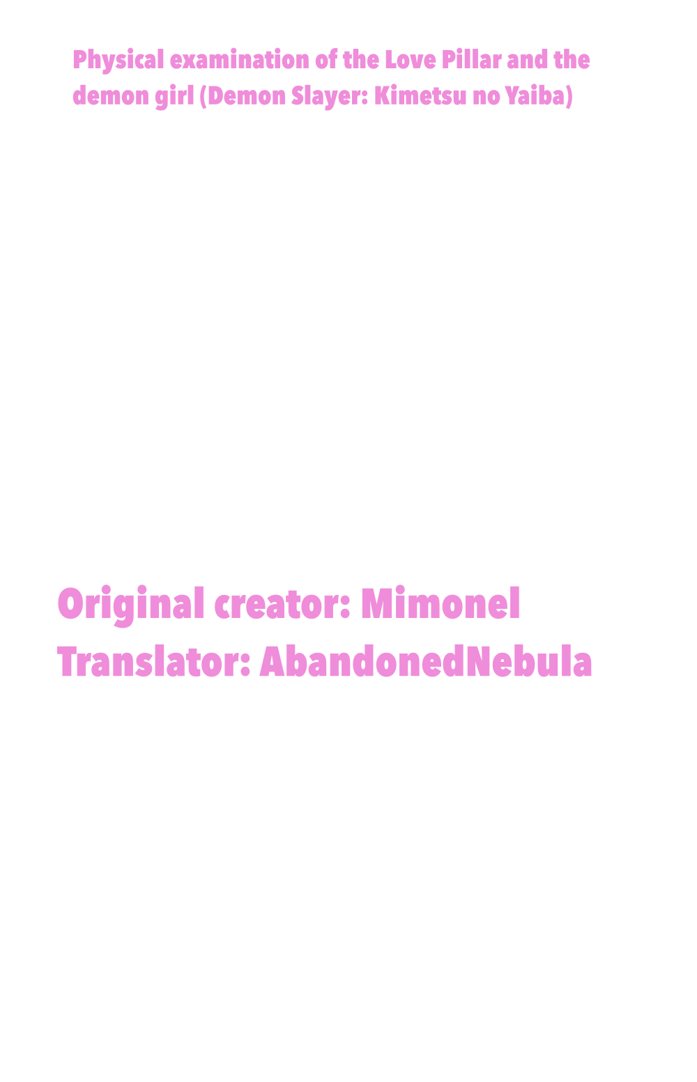 Physical examination of the Love Pillar and the demon girl page 2 full