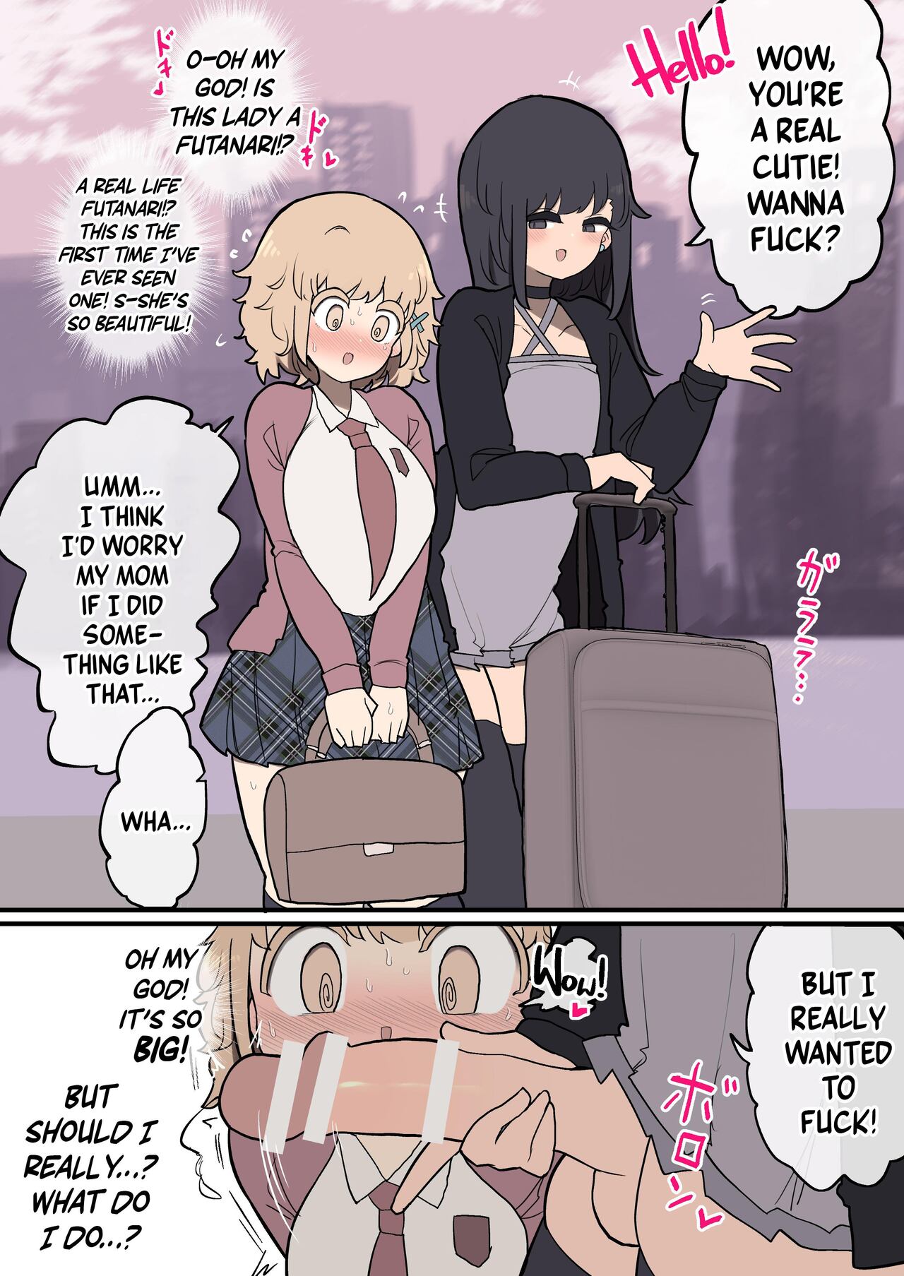 Insta-Corrupted Foreigner Fawns Upon A Handsome Futanari Girl's Dick page 3 full