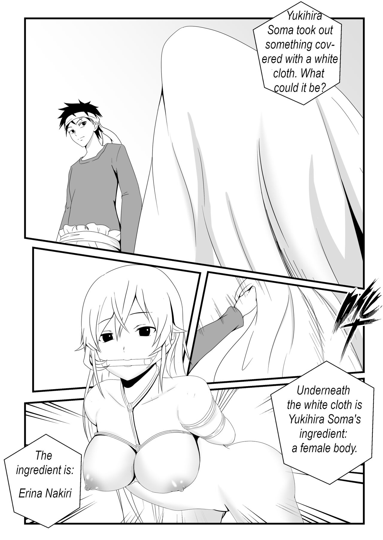 Shokugeki no Soma! Nagiri Erina no Nyotairyouri | Food Wars! The female body 1 page 9 full