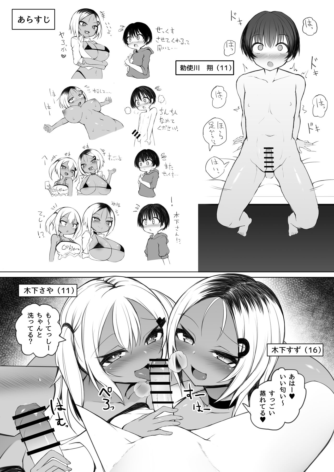 Kasshoku Gal Bitch Shimai to Zetsurin Doukyuusei-kun page 4 full