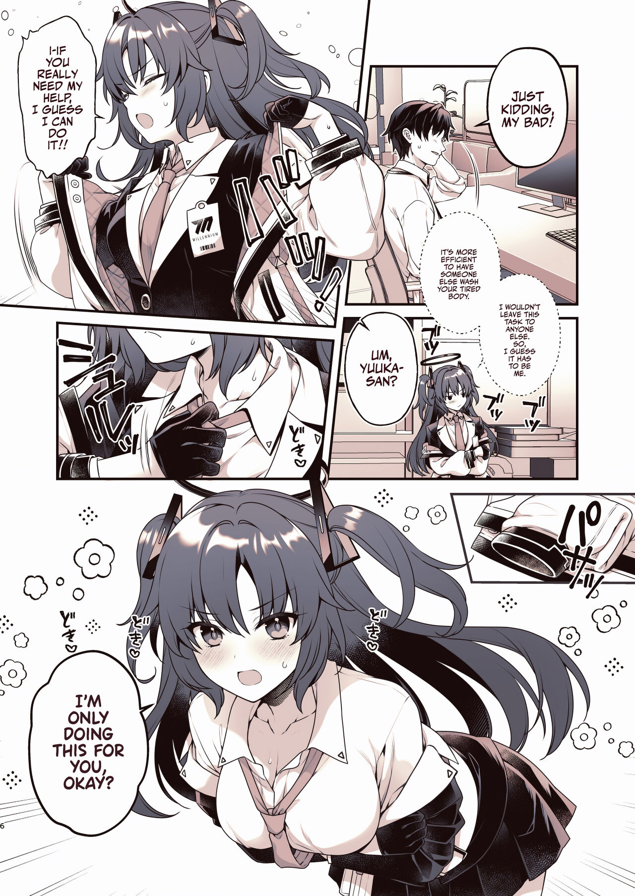 Shower de Yuuka to | Shower Time With Yuuka! page 5 full