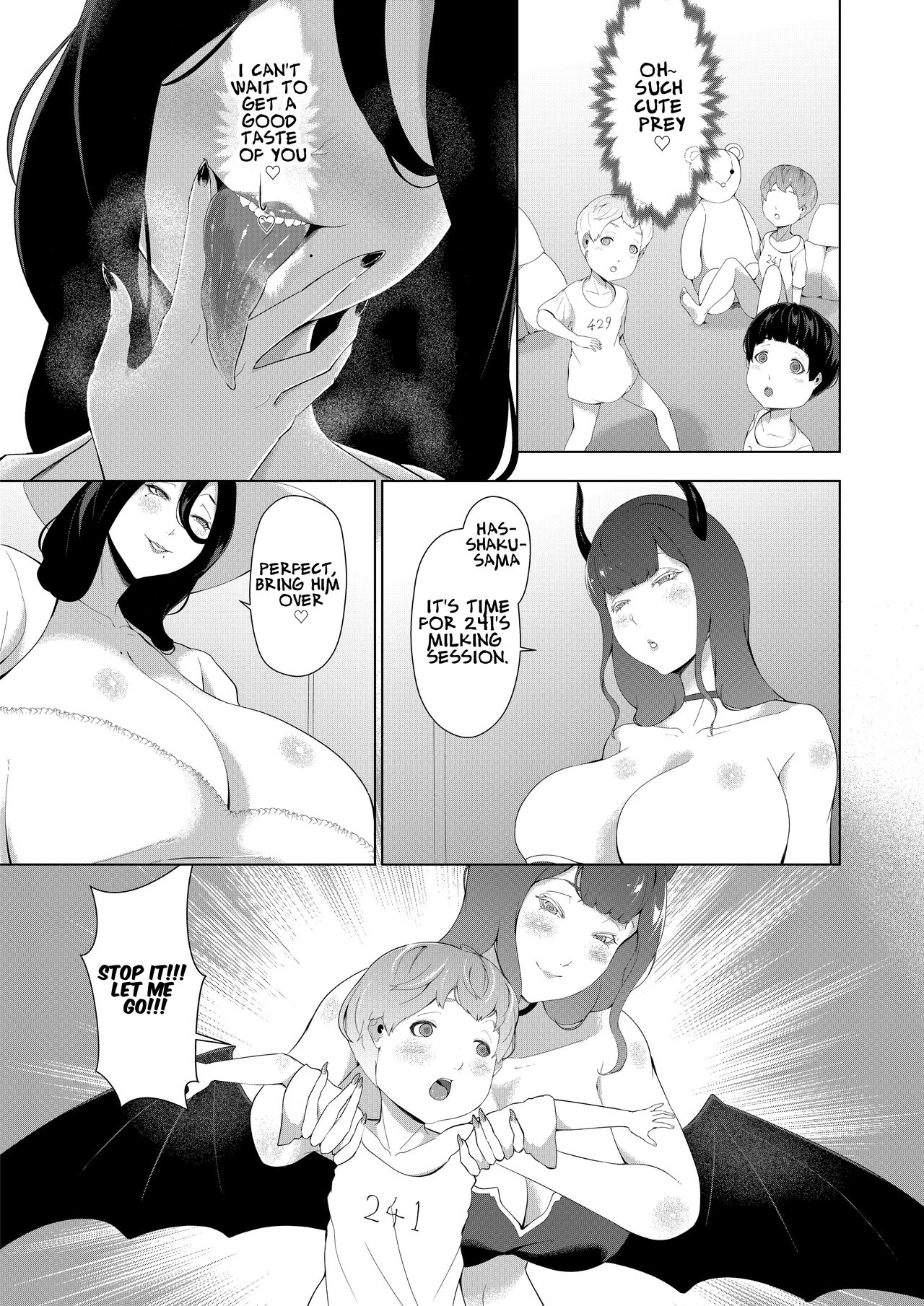 Giant Woman Island - Shota's Forced Squeezing ~ Hasshaku-sama and Red Demon Edition ~ page 3 full