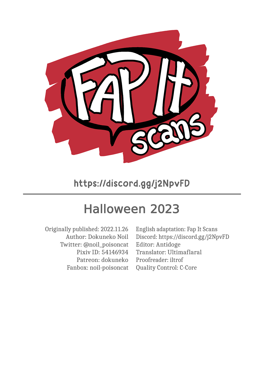 [Dokuneko Noil] Halloween 2023 [English] [Fap It Scans] [Decensored] Hentai - Raw  15