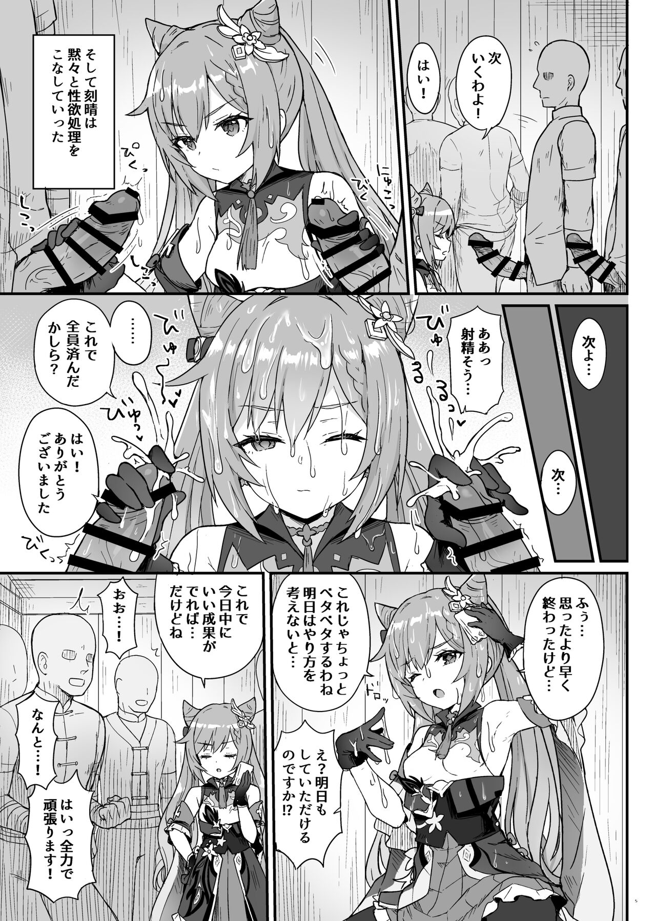 Keqing-chan ga Buka o Shigoki Makuru Hon | Un livre dans lequel Keqing travaille ses subordonnés efficacement page 6 full