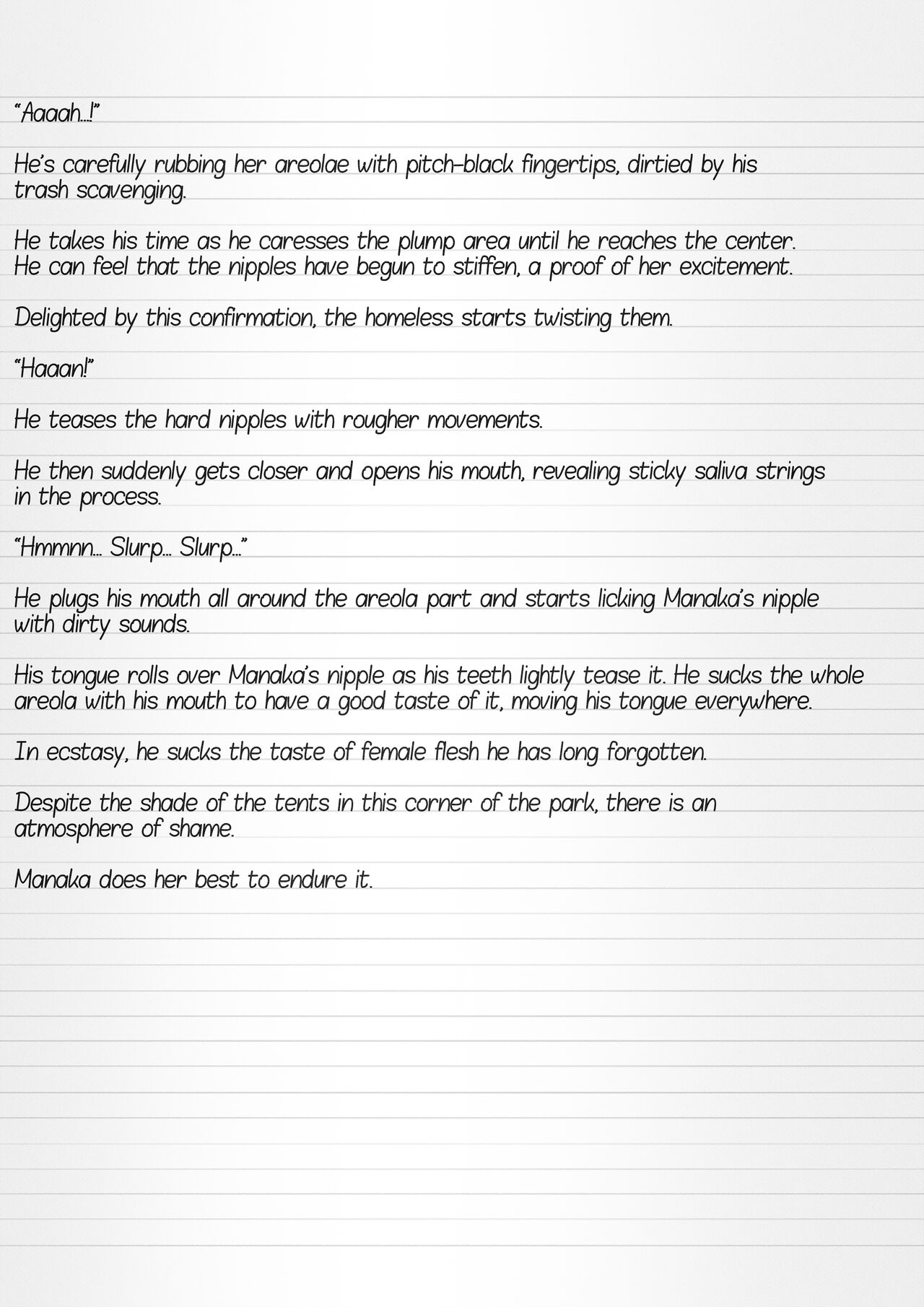 Misuke's Short Stories 6 - Manaka & the Homeless page 6 full