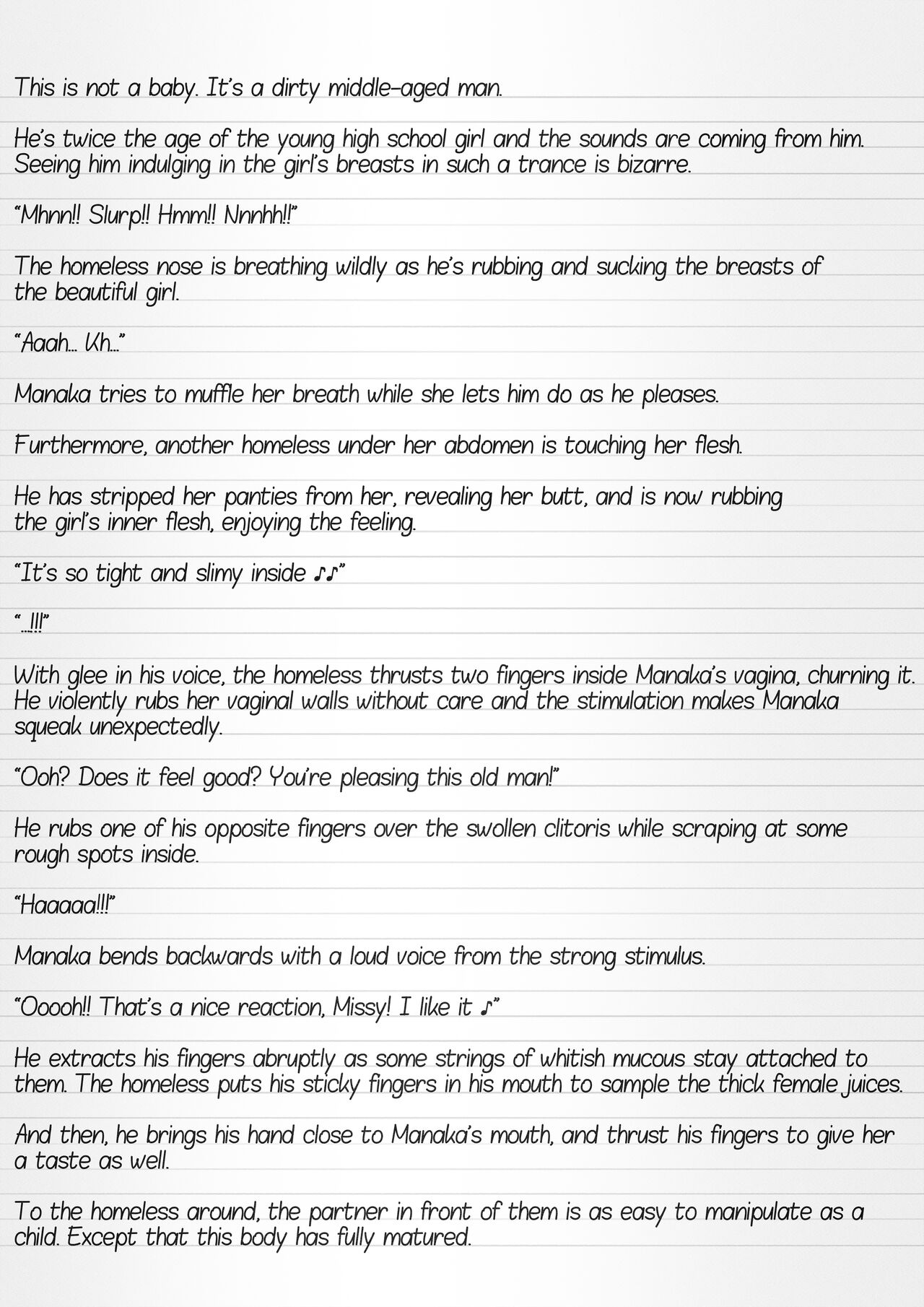 Misuke's Short Stories 6 - Manaka & the Homeless page 7 full