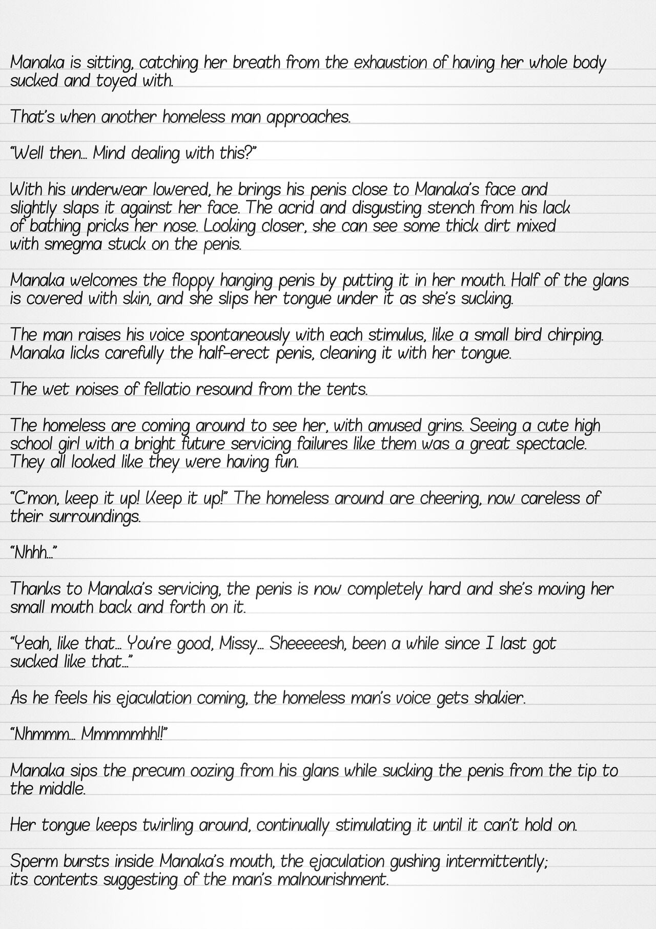 Misuke's Short Stories 6 - Manaka & the Homeless page 8 full