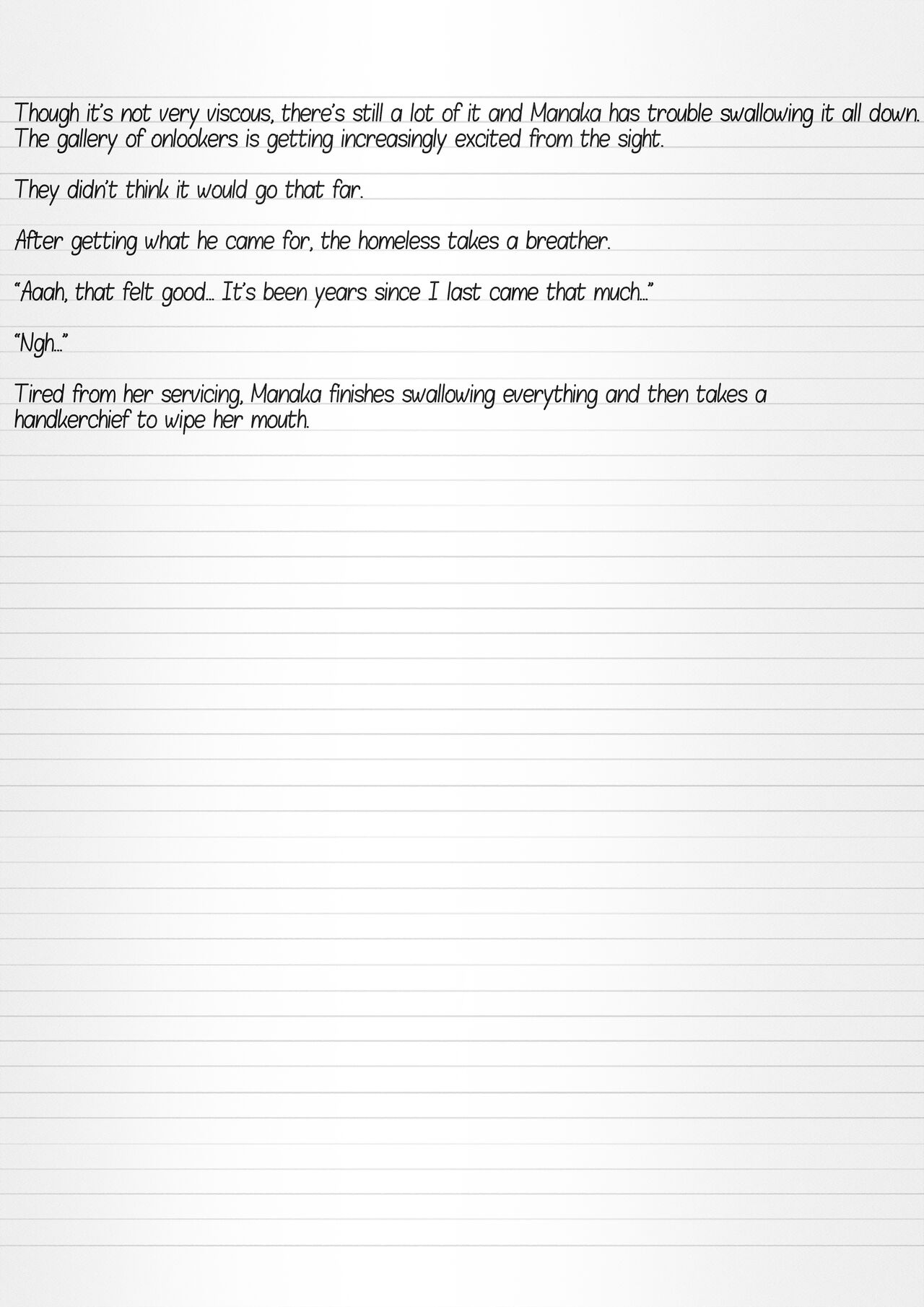 Misuke's Short Stories 6 - Manaka & the Homeless page 9 full