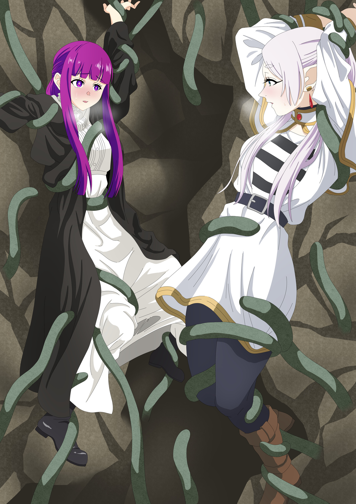 触手に犯されるフリーレンとフェルン page 6 full