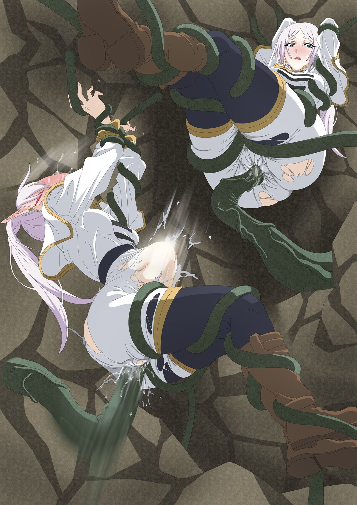 触手に犯されるフリーレンとフェルン page 7 full