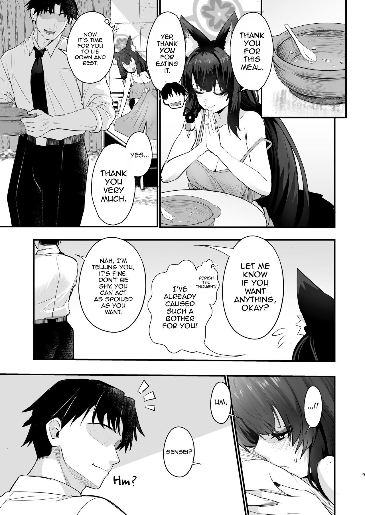 Wakamo-san, sore Kaze desu. - You are get a fever WAKAMO.  | Wakamo-san, That's a Cold. page 8 full